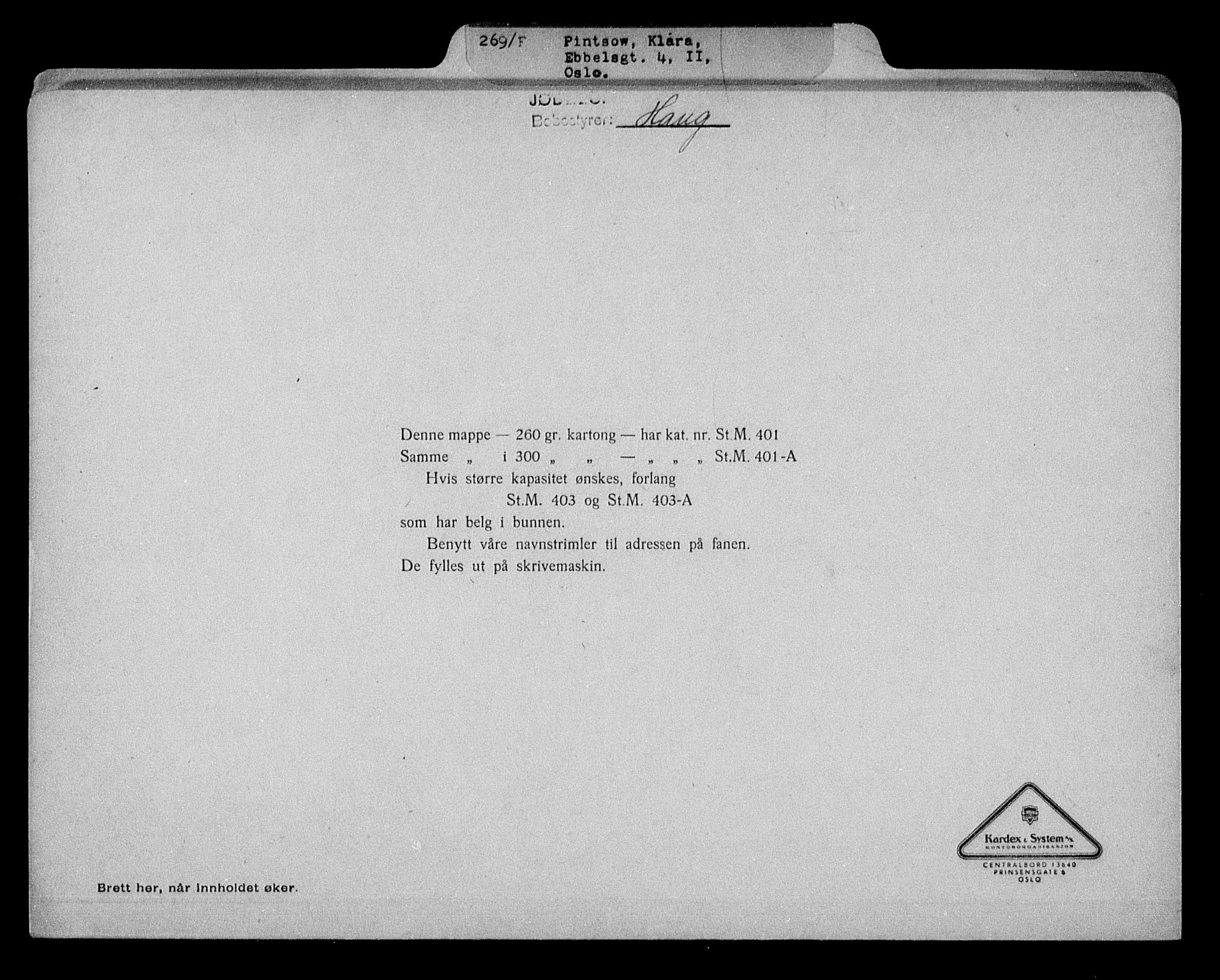 Justisdepartementet, Tilbakeføringskontoret for inndratte formuer, AV/RA-S-1564/H/Hc/Hcc/L0969: --, 1945-1947, p. 476