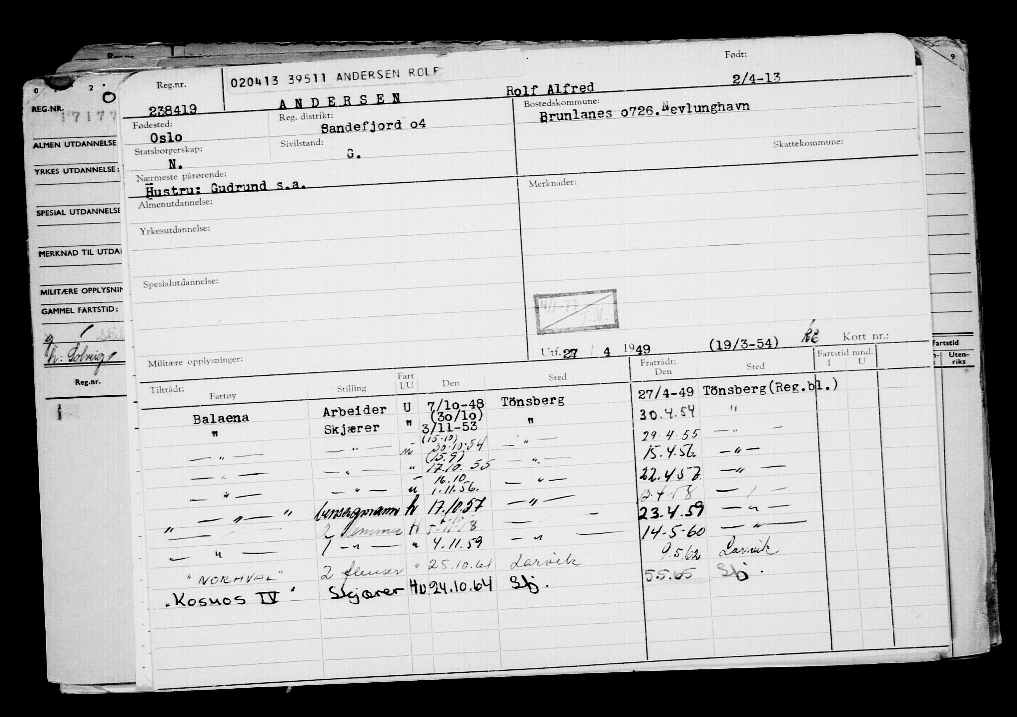 Direktoratet for sjømenn, RA/S-3545/G/Gb/L0111: Hovedkort, 1913, p. 568