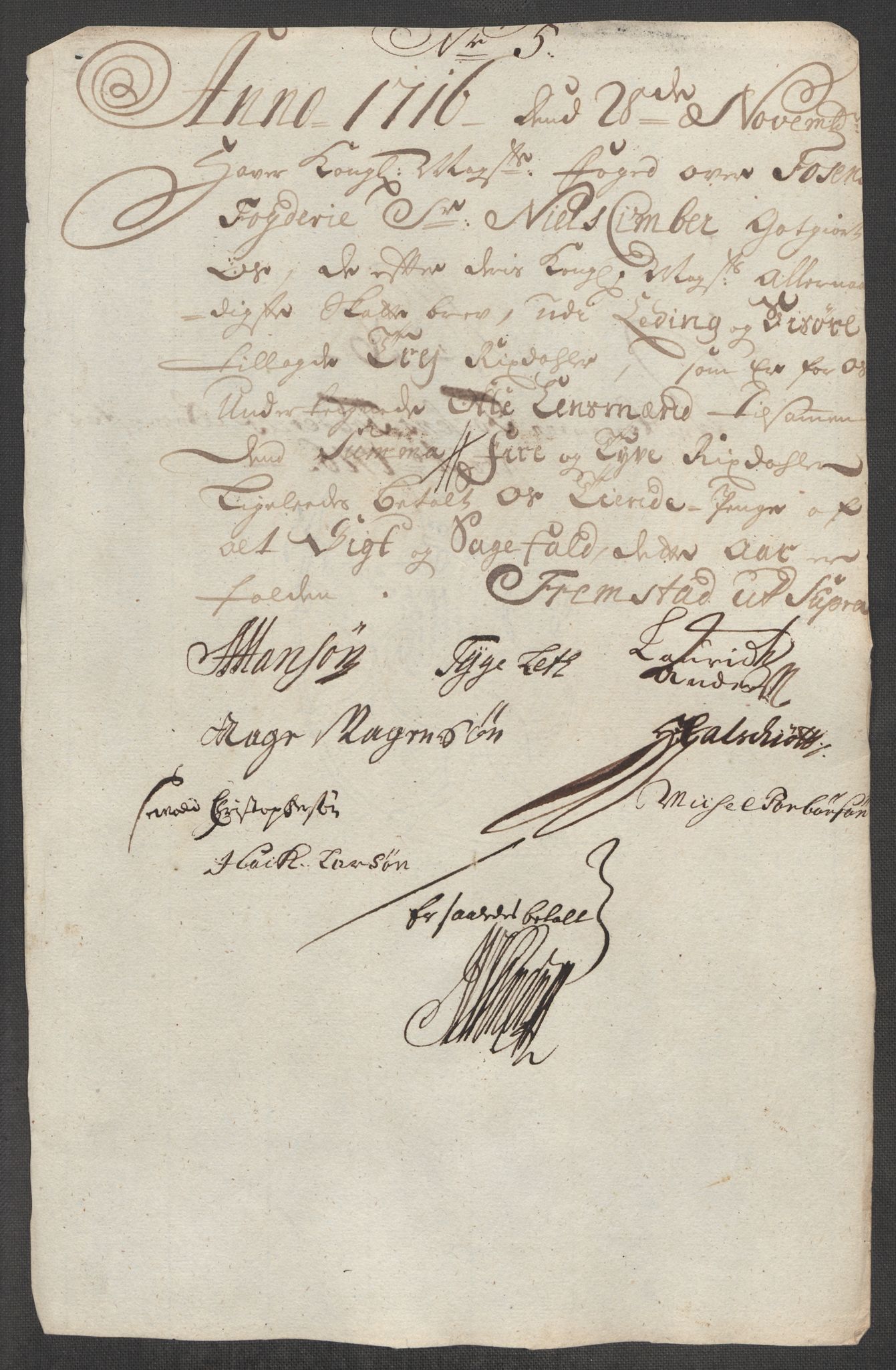 Rentekammeret inntil 1814, Reviderte regnskaper, Fogderegnskap, AV/RA-EA-4092/R57/L3864: Fogderegnskap Fosen, 1716, p. 189