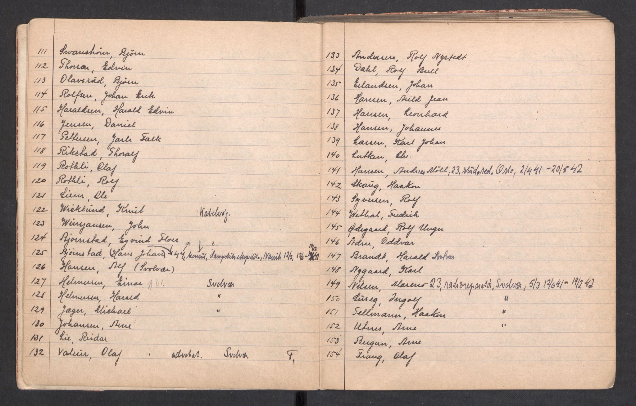 Befehlshaber der Sicherheitspolizei und des SD, AV/RA-RAFA-5969/F/Fa/Faa/L0011: Fangefortegnelser. Fanenr. 1-6314, 1945