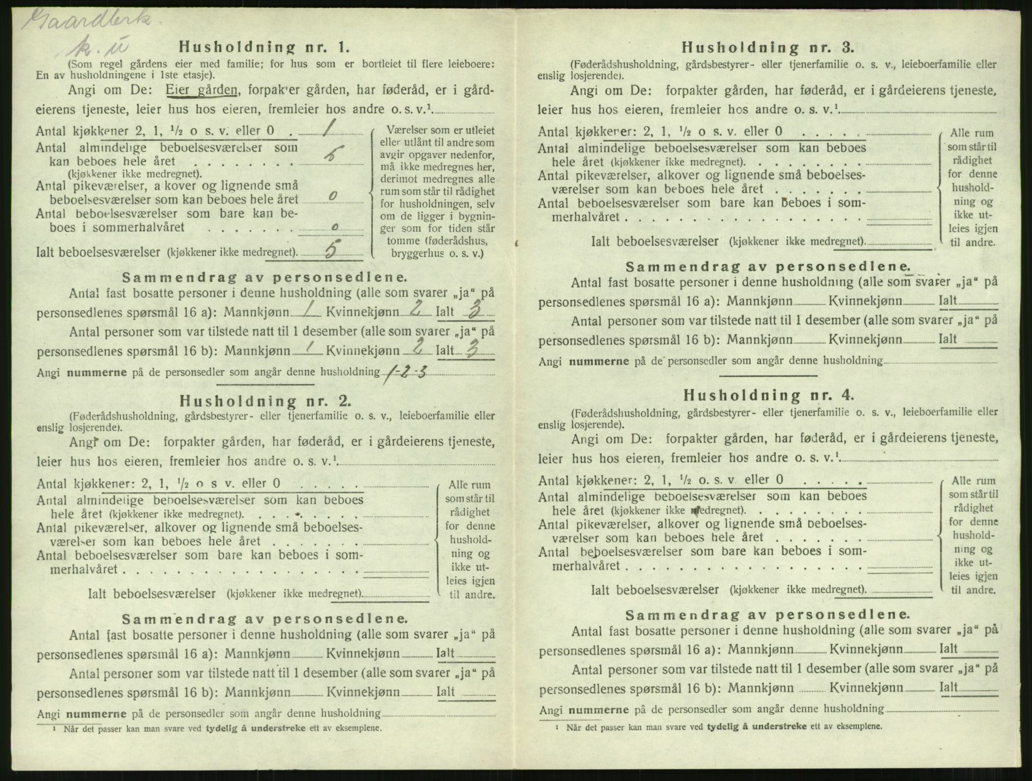 SAT, 1920 census for Tingvoll, 1920, p. 817