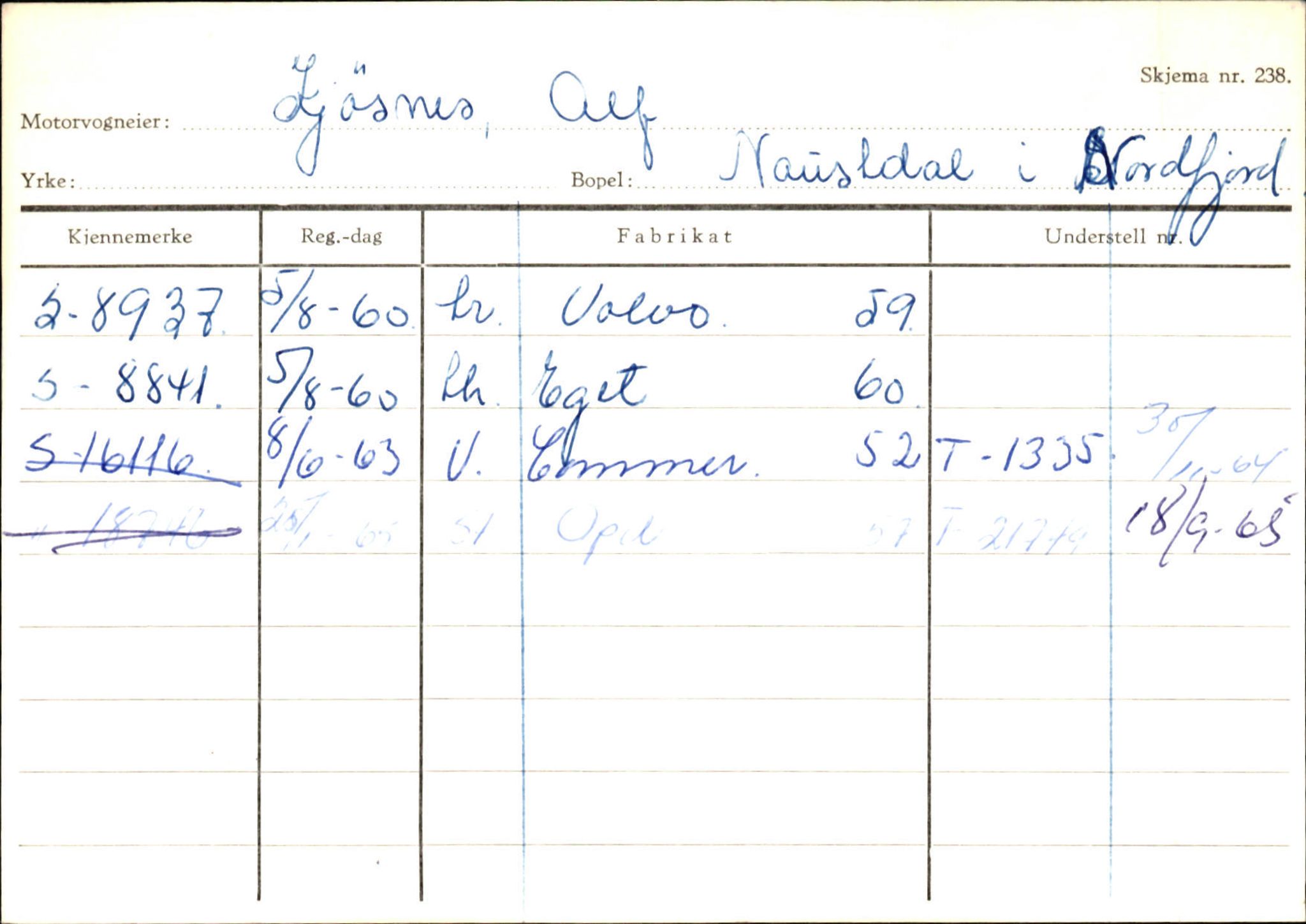 Statens vegvesen, Sogn og Fjordane vegkontor, AV/SAB-A-5301/4/F/L0129: Eigarregistrer Eid A-S, 1945-1975, p. 1249