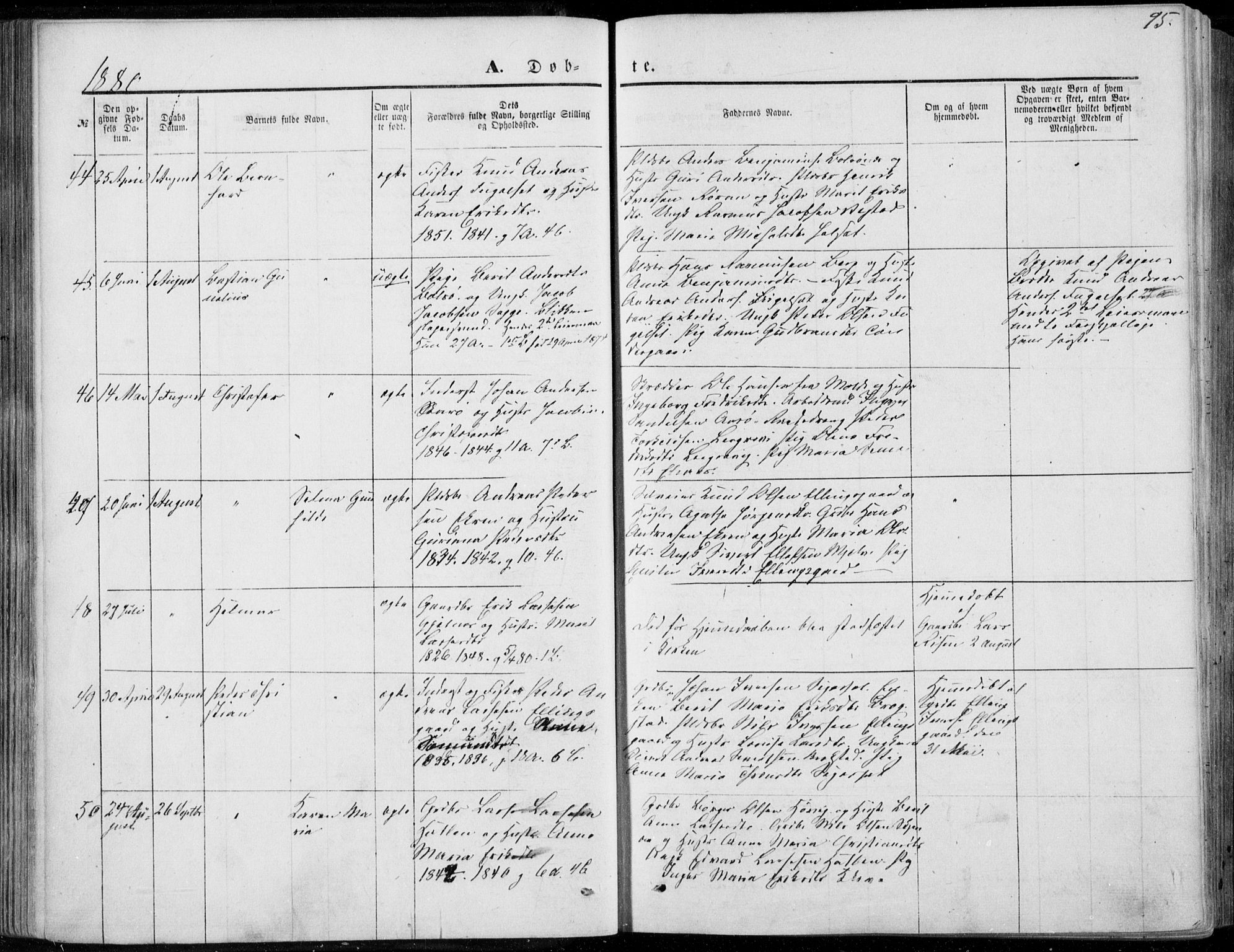 Ministerialprotokoller, klokkerbøker og fødselsregistre - Møre og Romsdal, AV/SAT-A-1454/555/L0655: Parish register (official) no. 555A05, 1869-1886, p. 95