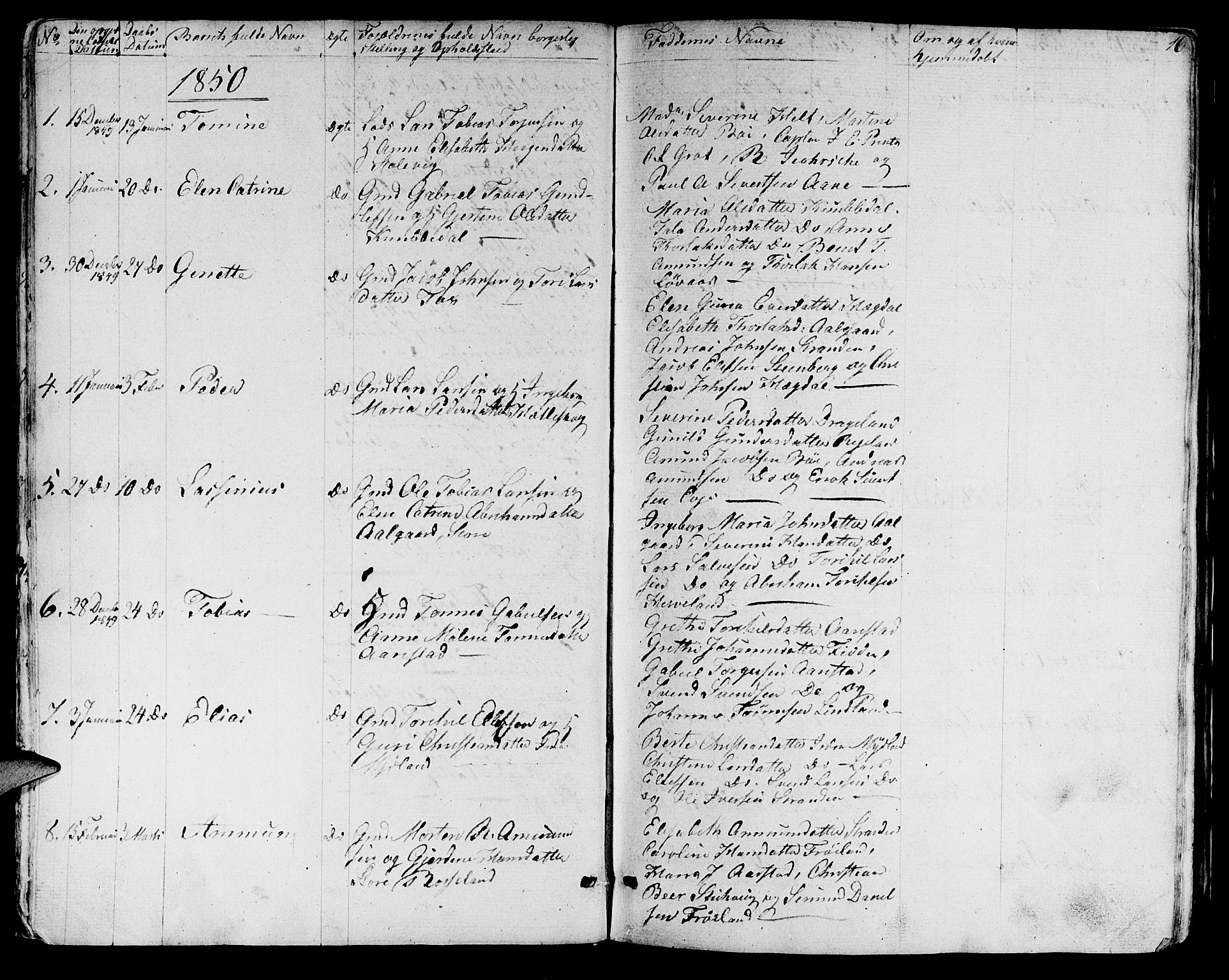 Sokndal sokneprestkontor, SAST/A-101808: Parish register (copy) no. B 2, 1849-1865, p. 16