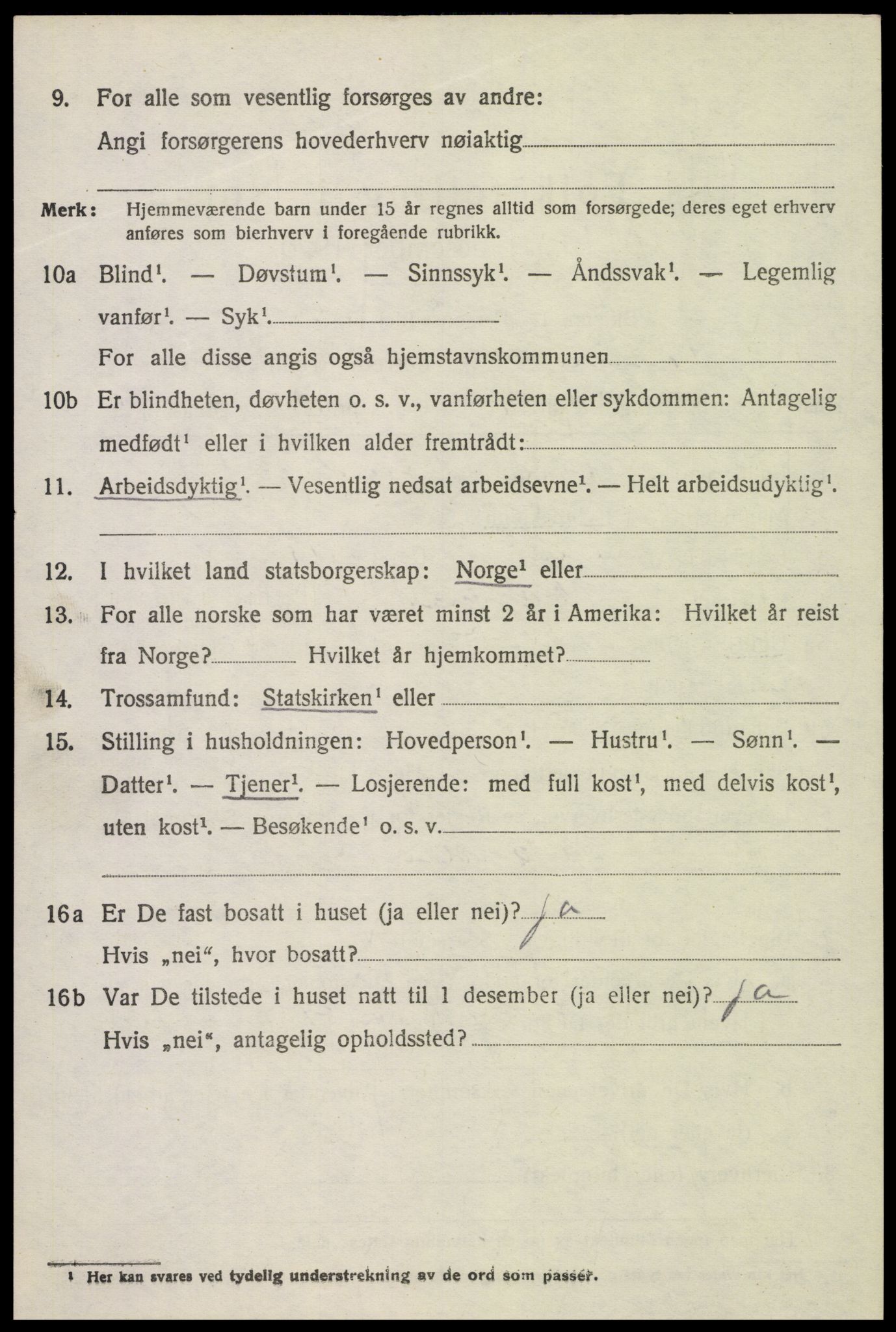 SAH, 1920 census for Stange, 1920, p. 5234