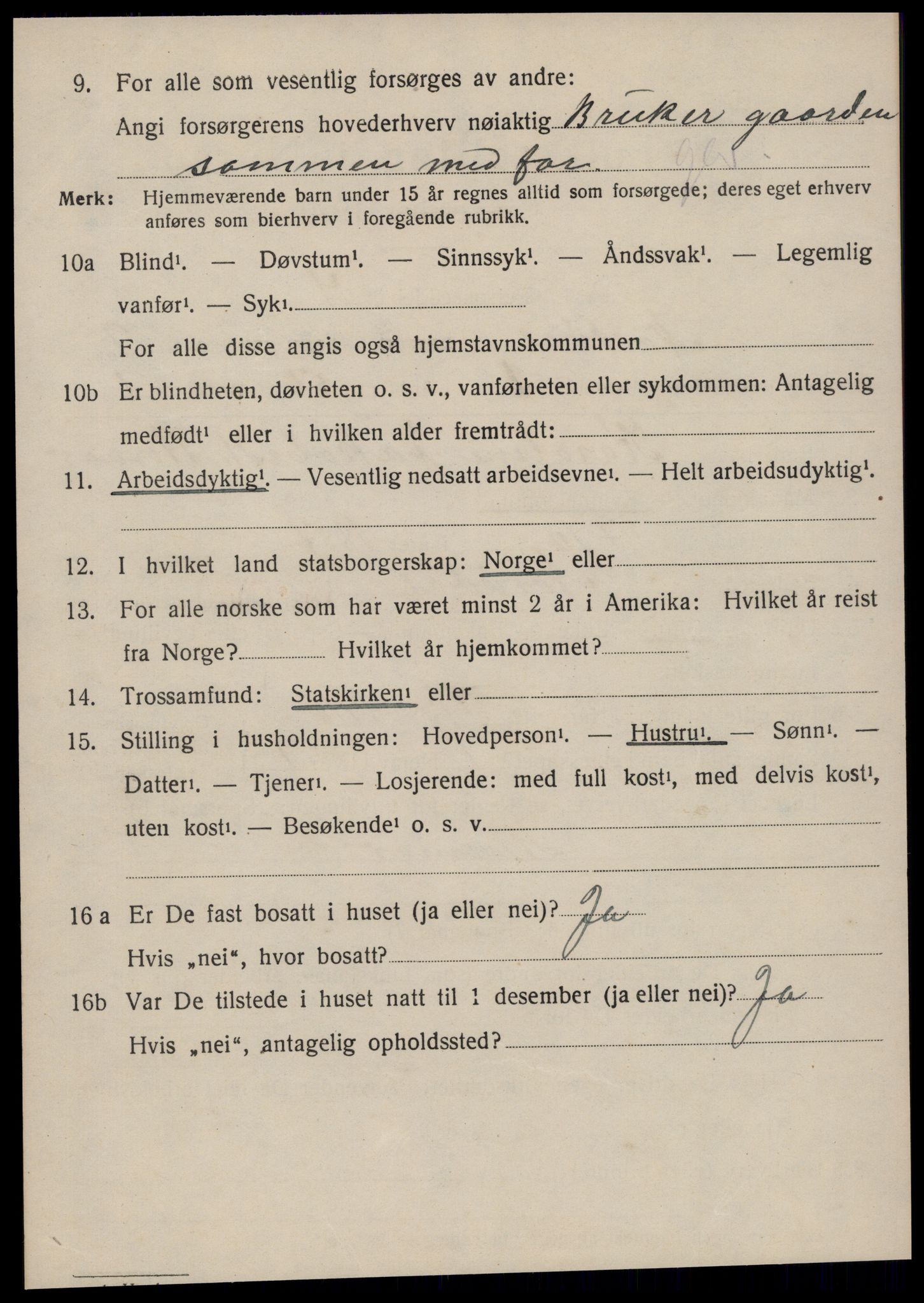 SAT, 1920 census for Norddal, 1920, p. 4796