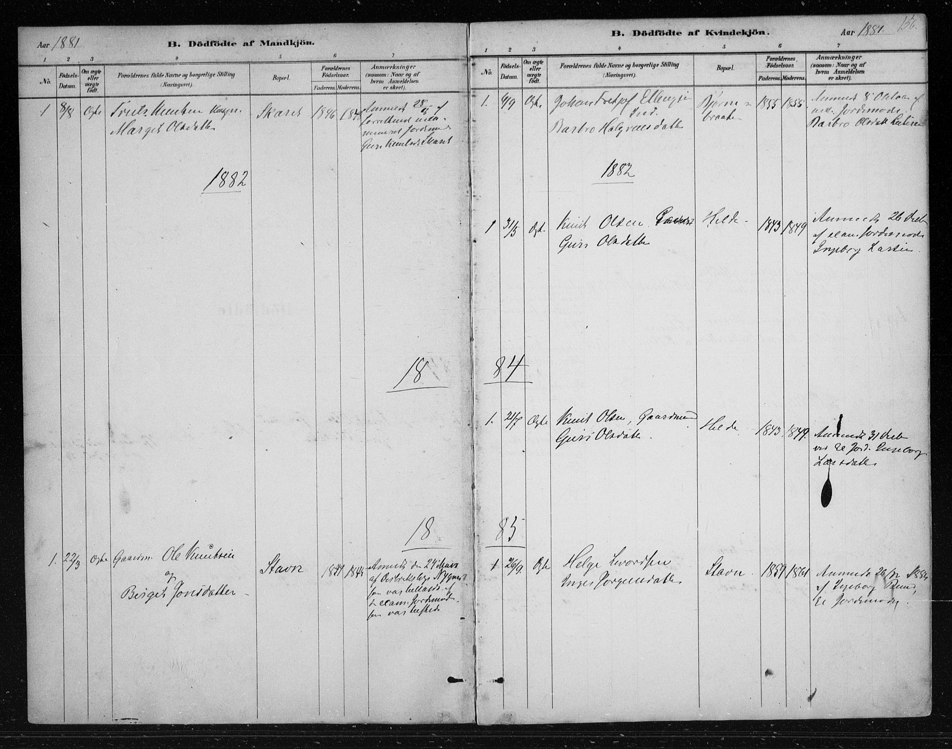 Nes kirkebøker, SAKO/A-236/F/Fa/L0012: Parish register (official) no. 12, 1881-1917, p. 156