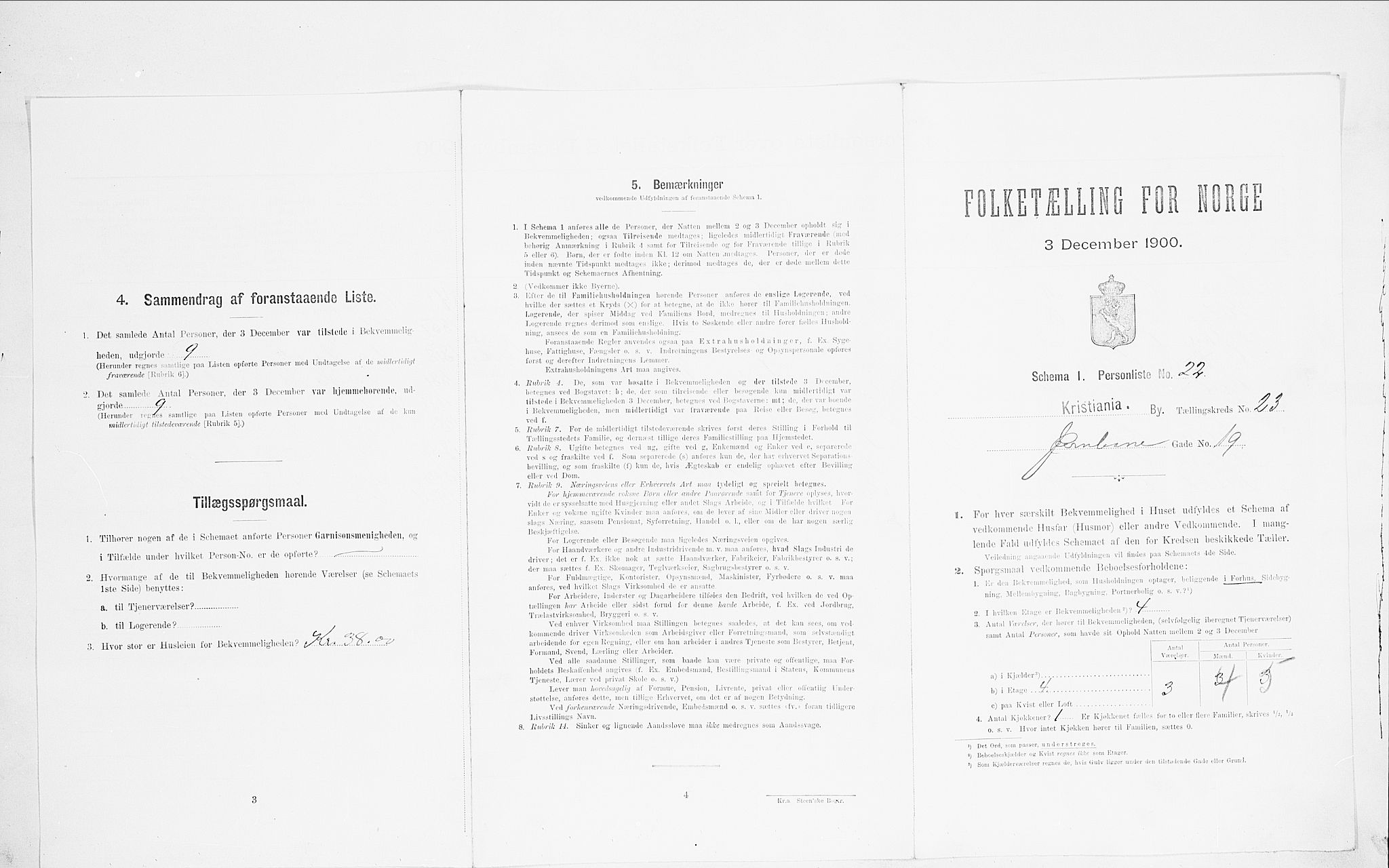 SAO, 1900 census for Kristiania, 1900, p. 102484