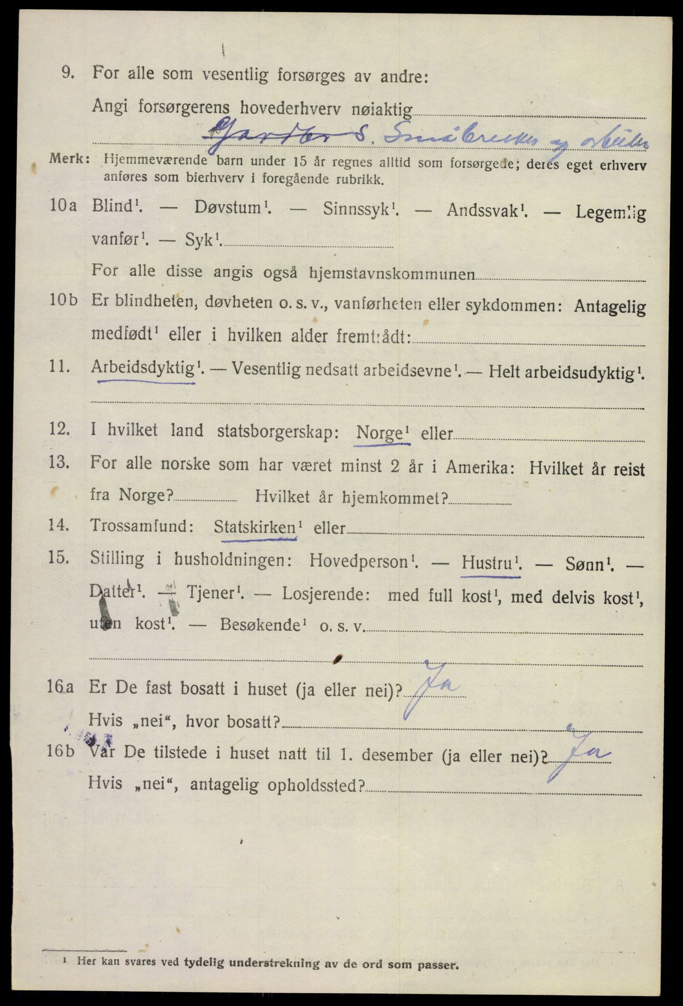 SAKO, 1920 census for Stokke, 1920, p. 2097