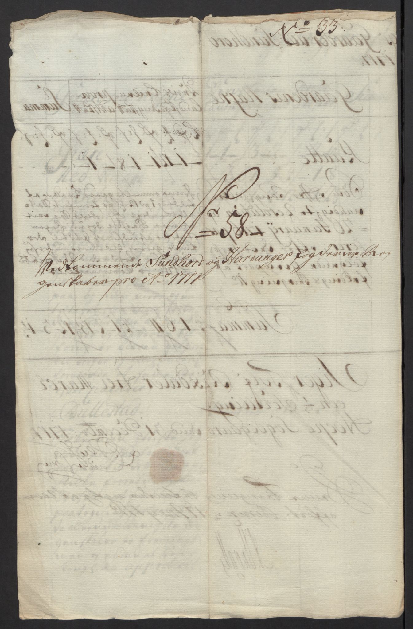 Rentekammeret inntil 1814, Reviderte regnskaper, Fogderegnskap, AV/RA-EA-4092/R48/L2994: Fogderegnskap Sunnhordland og Hardanger, 1717, p. 310