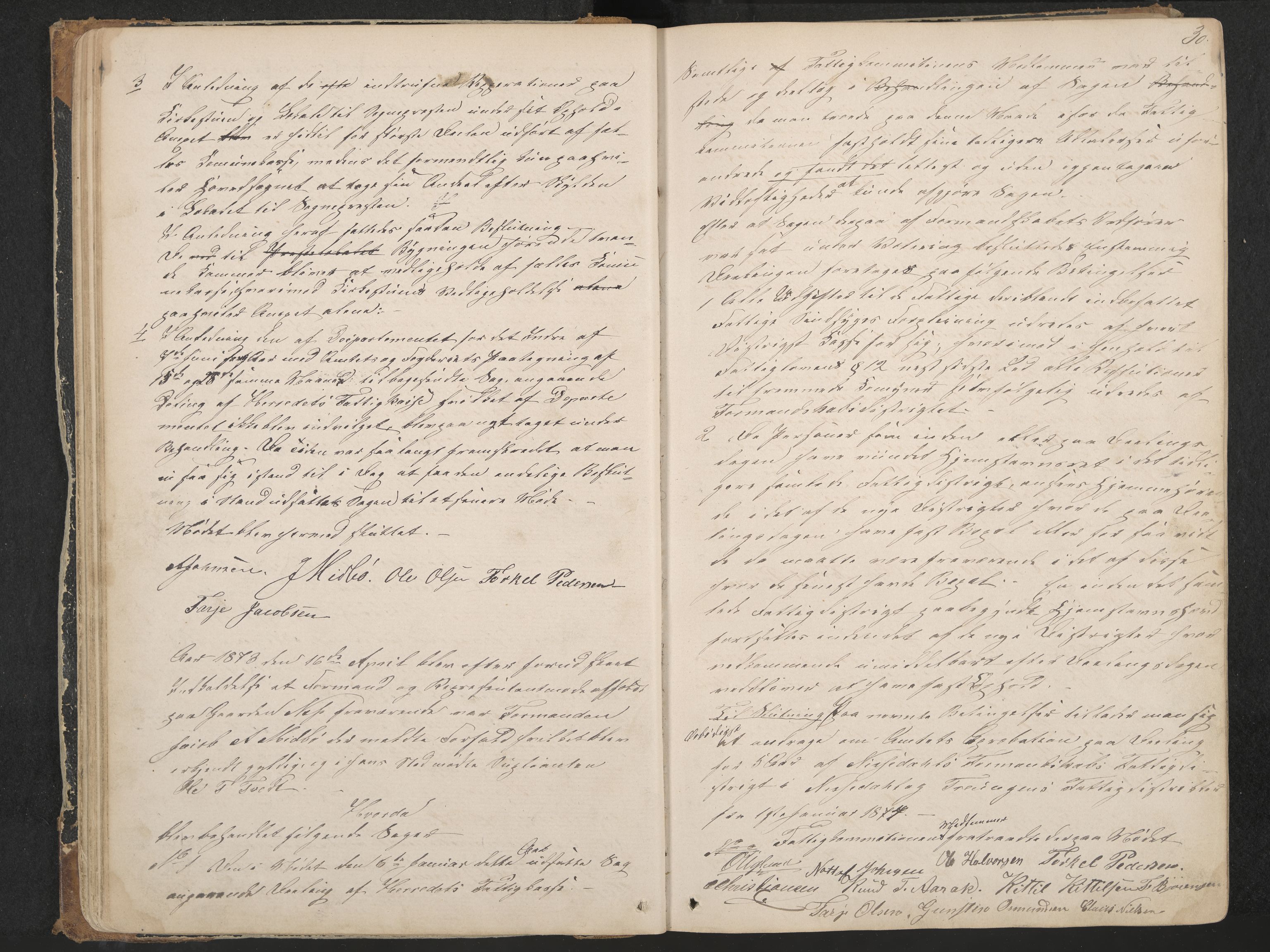 Nissedal formannskap og sentraladministrasjon, IKAK/0830021-1/A/L0002: Møtebok, 1870-1892, p. 30