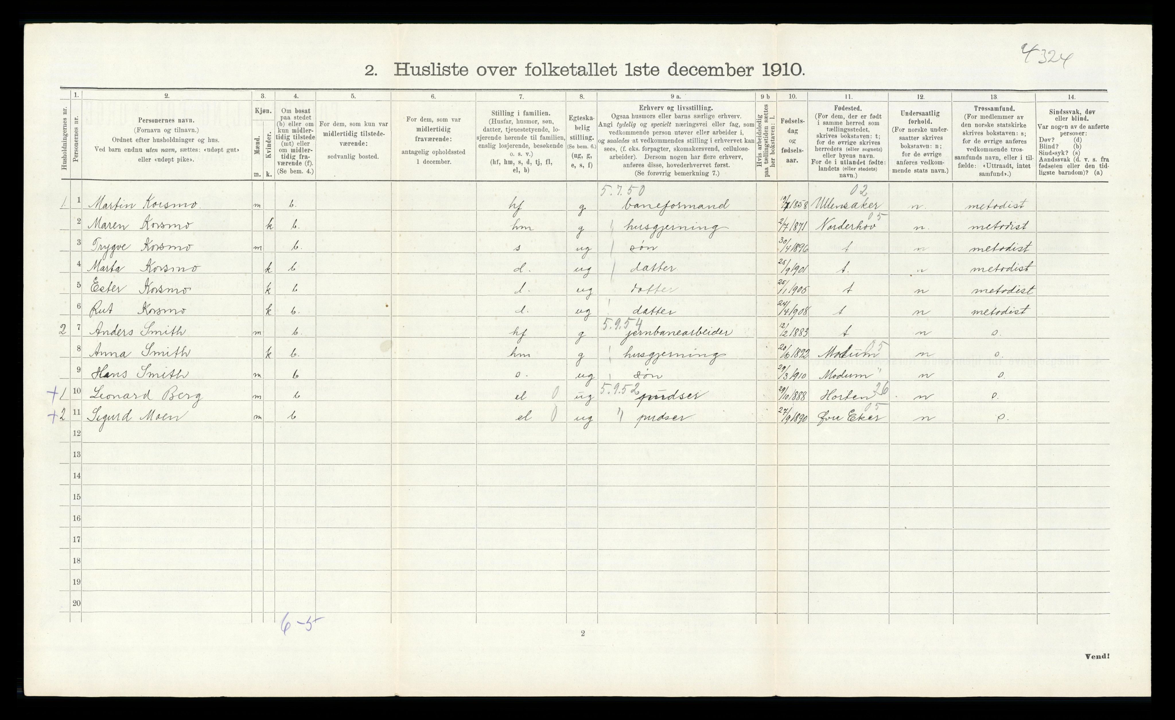 RA, 1910 census for Ådal, 1910, p. 166