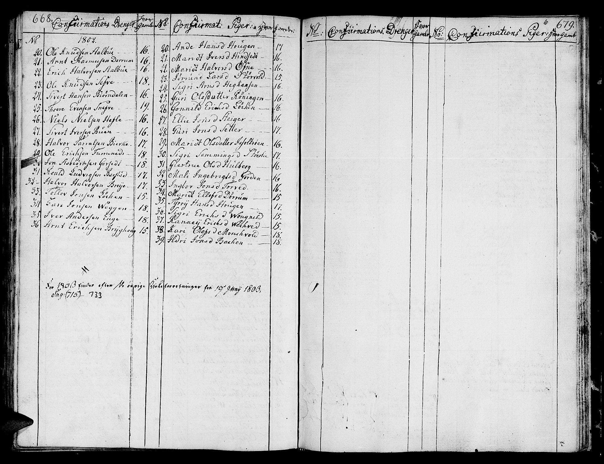 Ministerialprotokoller, klokkerbøker og fødselsregistre - Sør-Trøndelag, SAT/A-1456/678/L0893: Parish register (official) no. 678A03, 1792-1805, p. 668-669