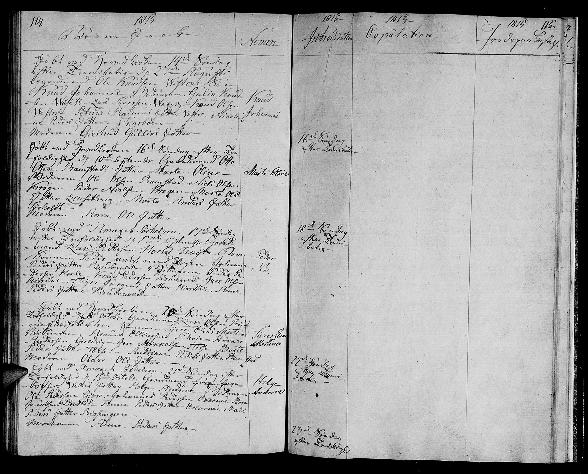 Ministerialprotokoller, klokkerbøker og fødselsregistre - Møre og Romsdal, AV/SAT-A-1454/522/L0309: Parish register (official) no. 522A04, 1810-1816, p. 114-115