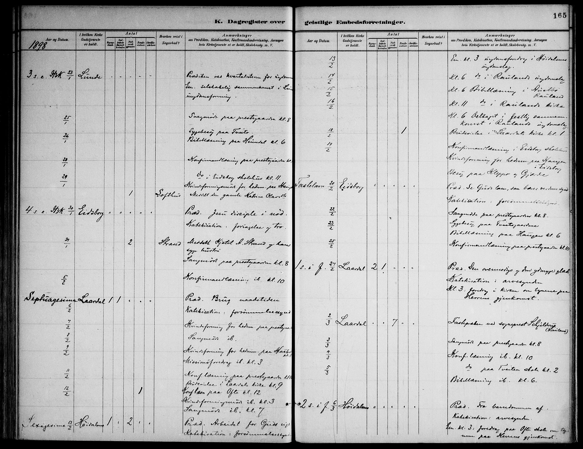 Lårdal kirkebøker, SAKO/A-284/F/Fa/L0007: Parish register (official) no. I 7, 1887-1906, p. 165