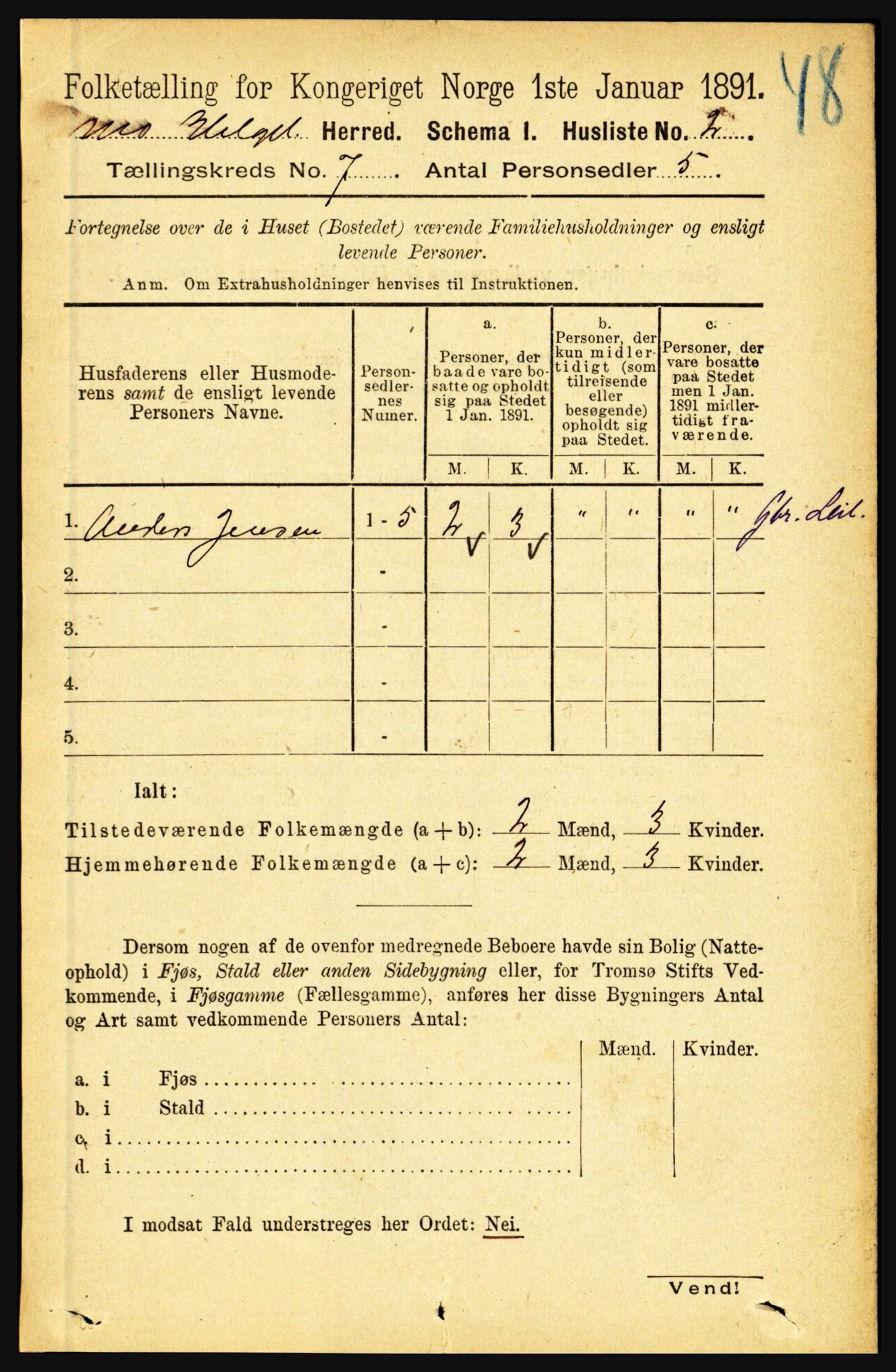 RA, 1891 census for 1833 Mo, 1891, p. 2514