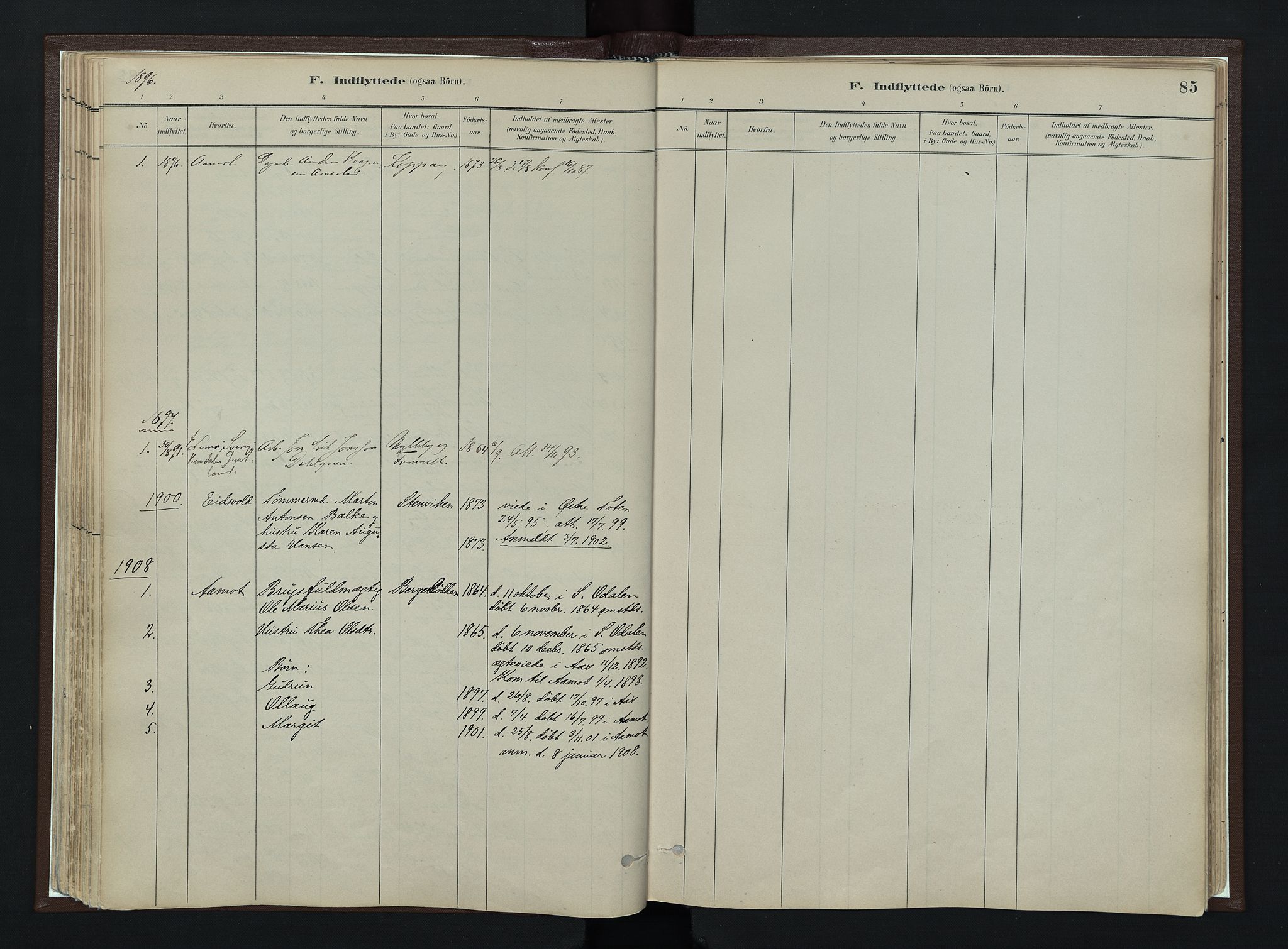 Stor-Elvdal prestekontor, SAH/PREST-052/H/Ha/Haa/L0003: Parish register (official) no. 3, 1882-1901, p. 85