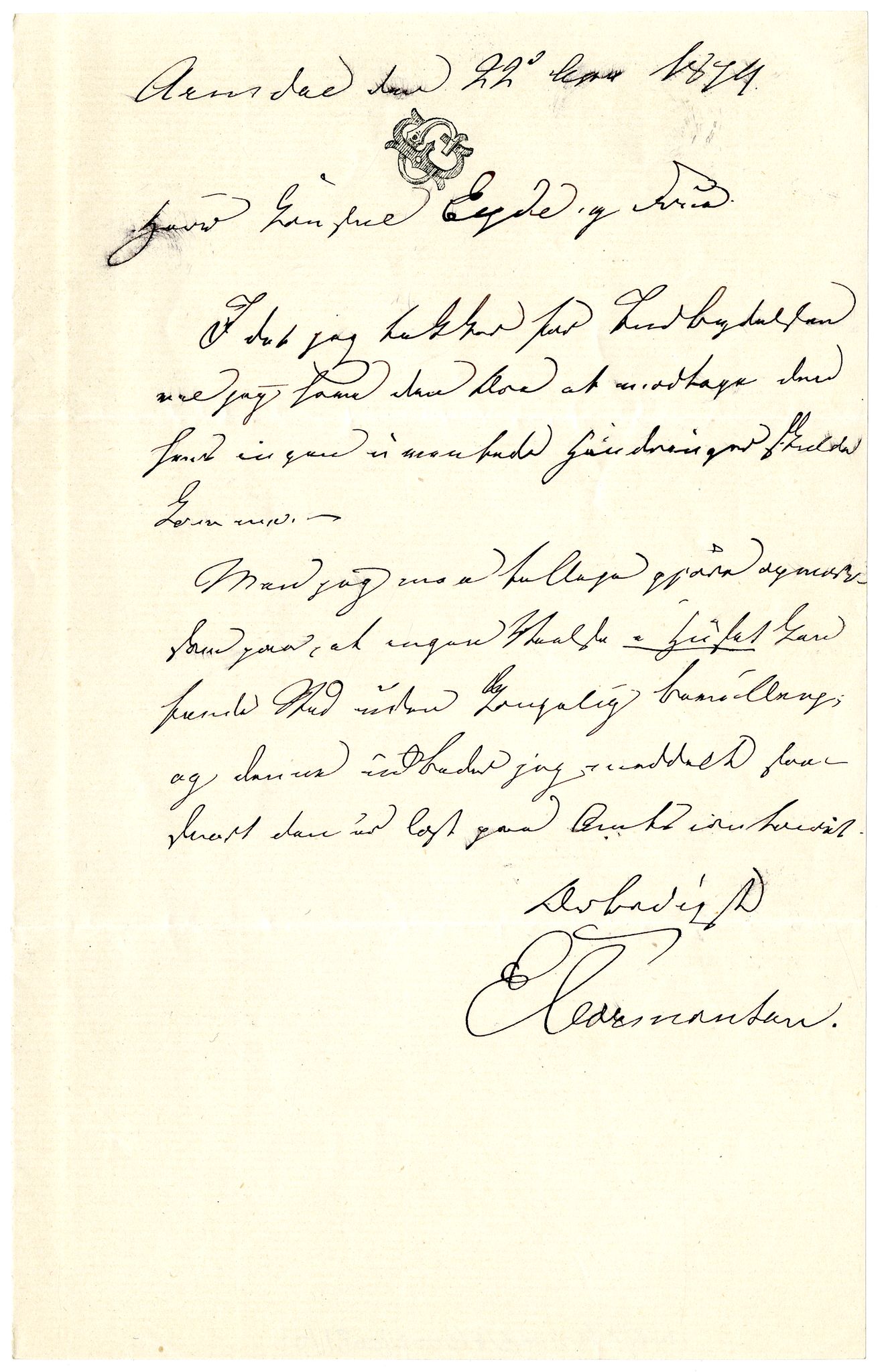 Diderik Maria Aalls brevsamling, NF/Ark-1023/F/L0002: D.M. Aalls brevsamling. B - C, 1799-1889, p. 388