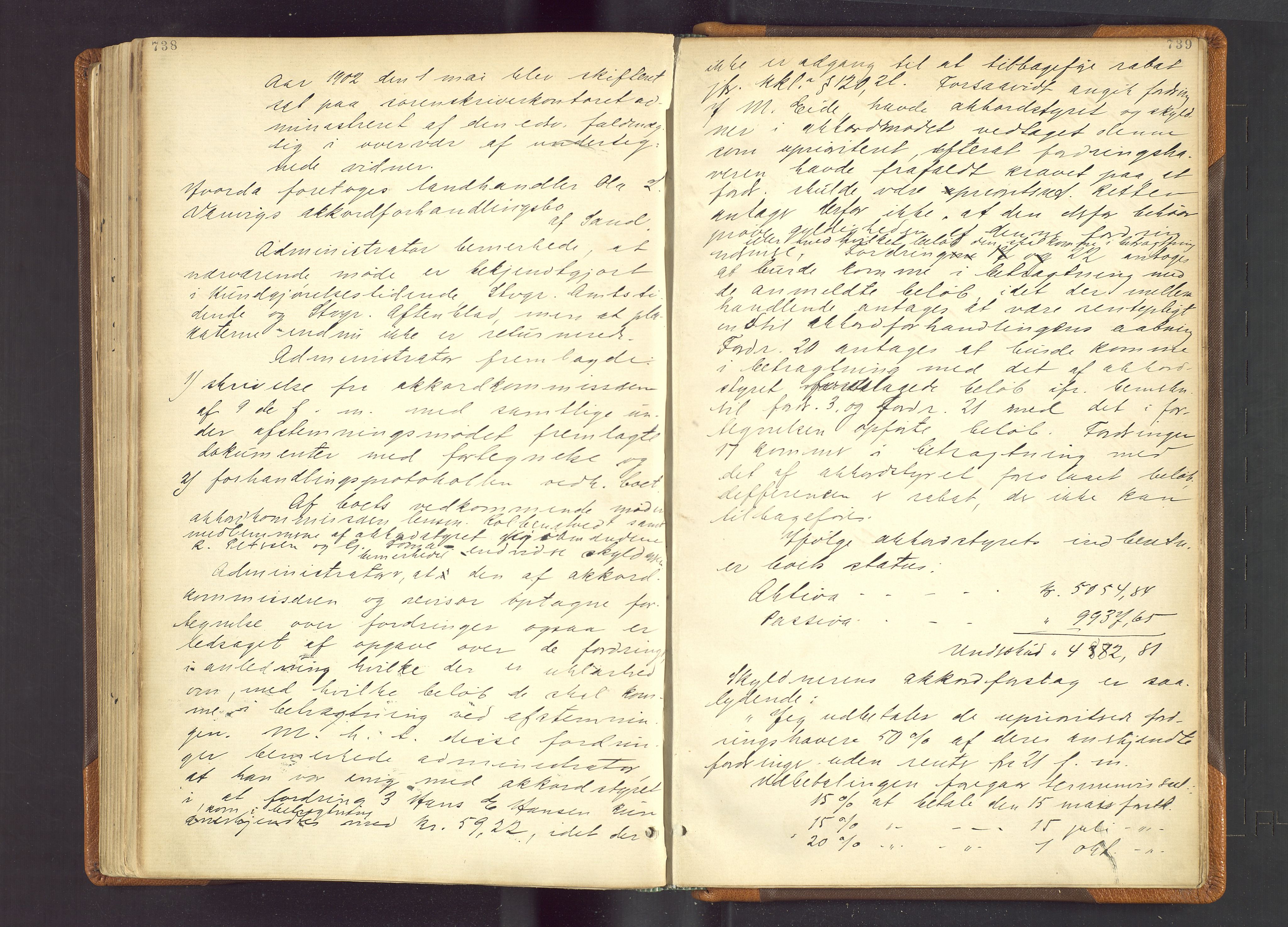 Ryfylke tingrett, AV/SAST-A-100055/001/IV/IVF/L0011: Skifteforhandlingsprotokoll C2 Strand og Finnøy, 1883-1902, p. 738-739
