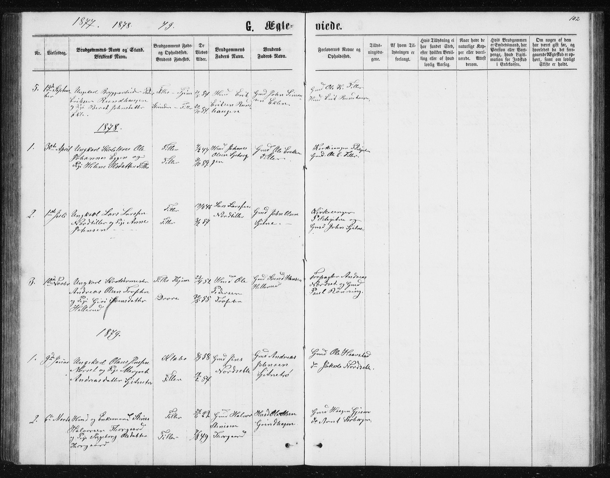 Ministerialprotokoller, klokkerbøker og fødselsregistre - Sør-Trøndelag, SAT/A-1456/621/L0459: Parish register (copy) no. 621C02, 1866-1895, p. 102