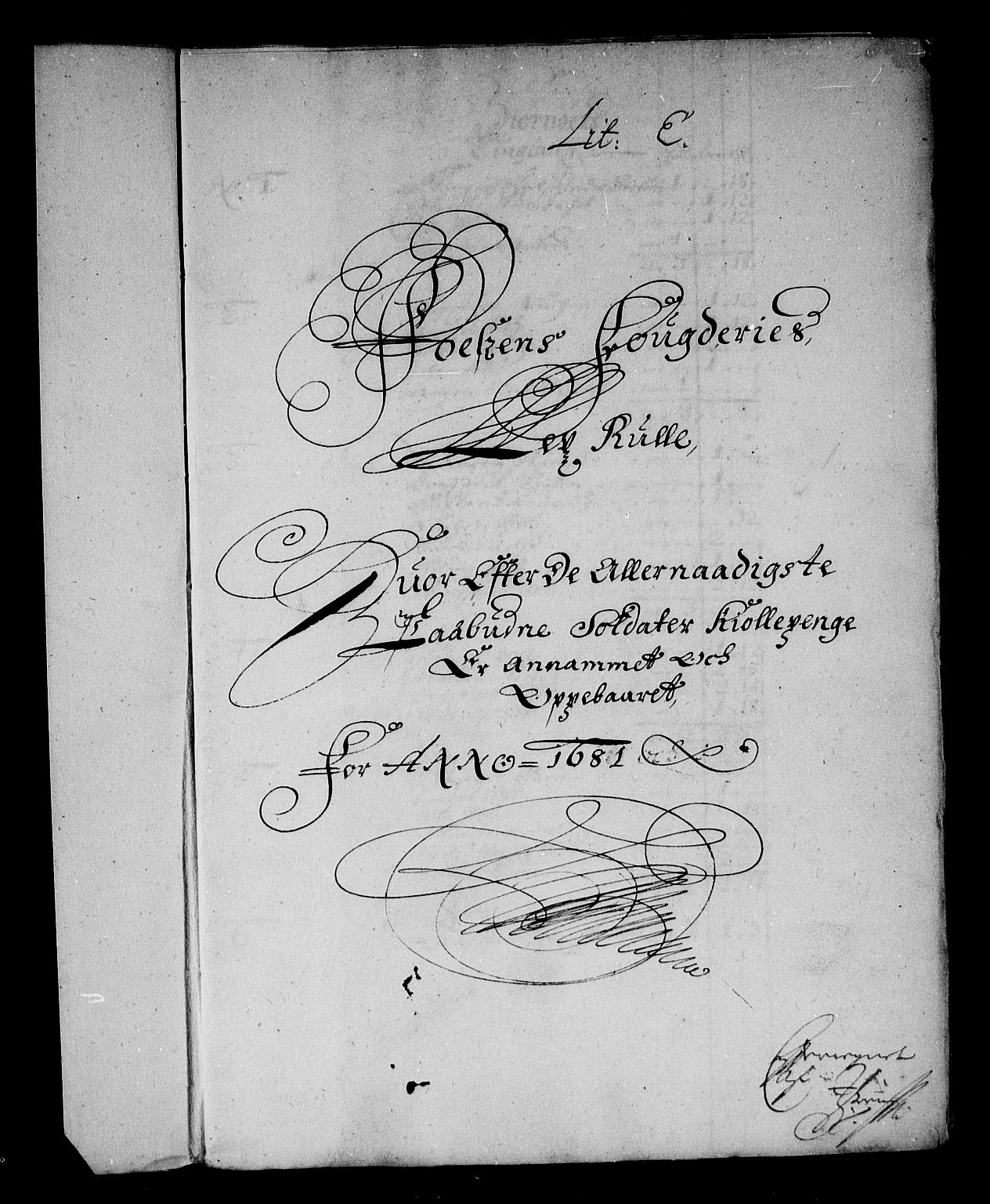 Rentekammeret inntil 1814, Reviderte regnskaper, Stiftamtstueregnskaper, Trondheim stiftamt og Nordland amt, AV/RA-EA-6044/R/Rf/L0064: Trondheim stiftamt, 1681