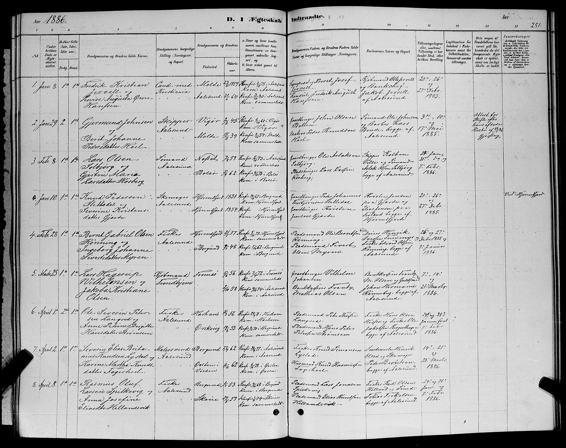 Ministerialprotokoller, klokkerbøker og fødselsregistre - Møre og Romsdal, SAT/A-1454/529/L0466: Parish register (copy) no. 529C03, 1878-1888, p. 252