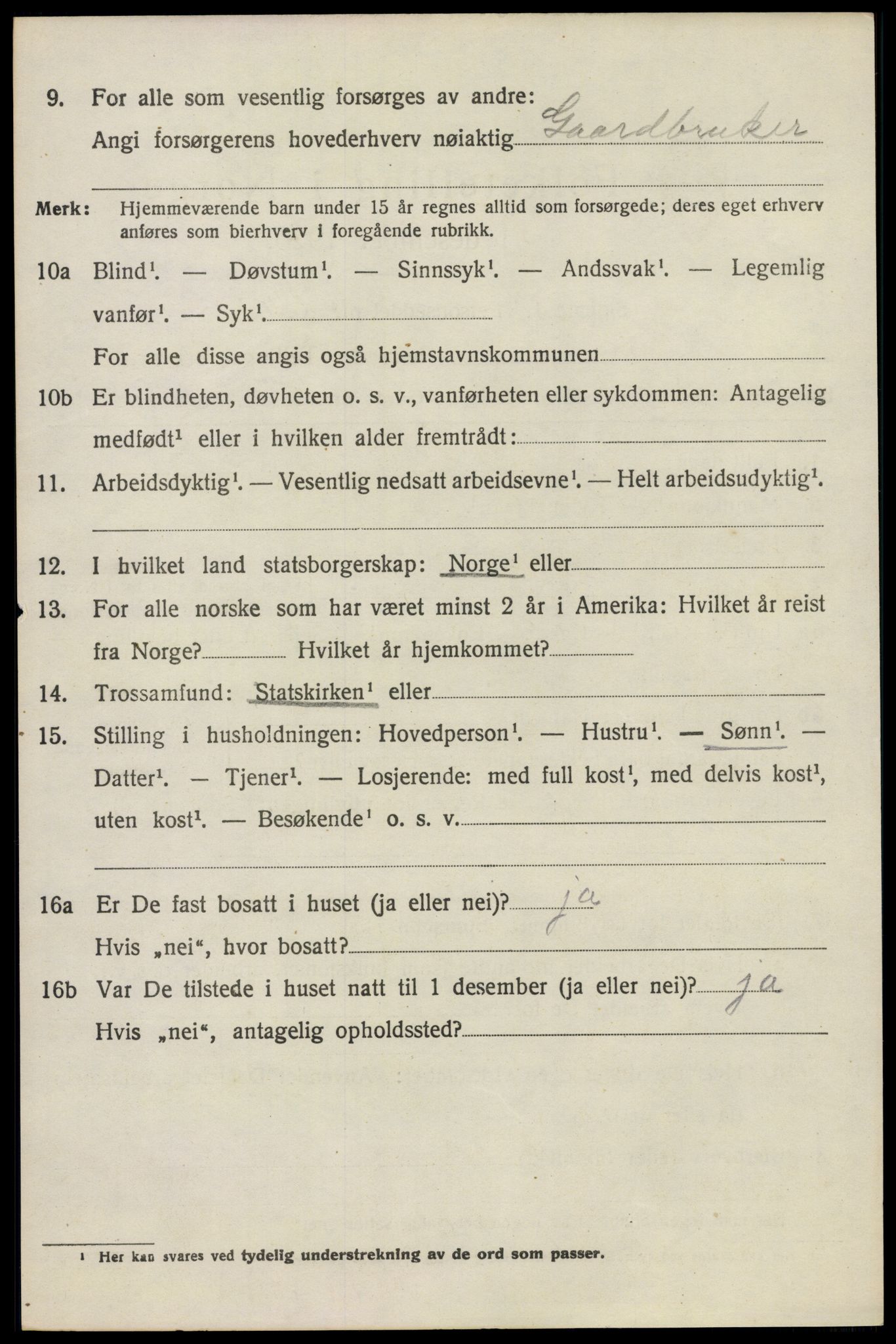 SAO, 1920 census for Vestby, 1920, p. 5284