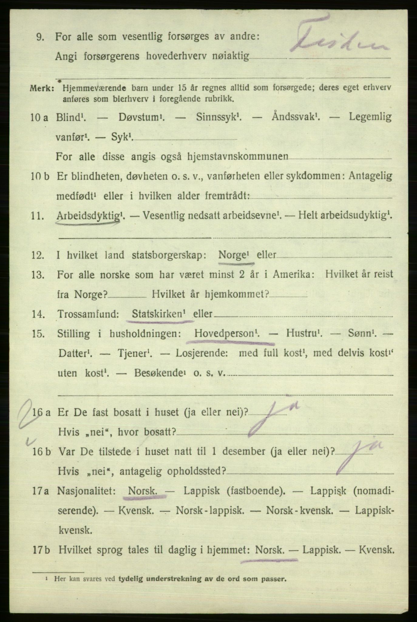 SATØ, 1920 census for Vardø rural district, 1920, p. 2575