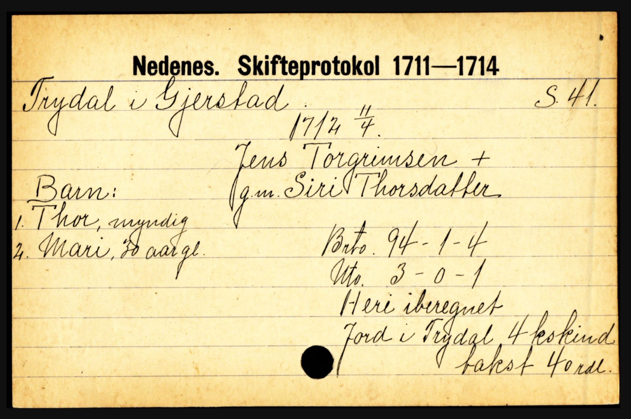 Nedenes sorenskriveri før 1824, AV/SAK-1221-0007/H, p. 30921