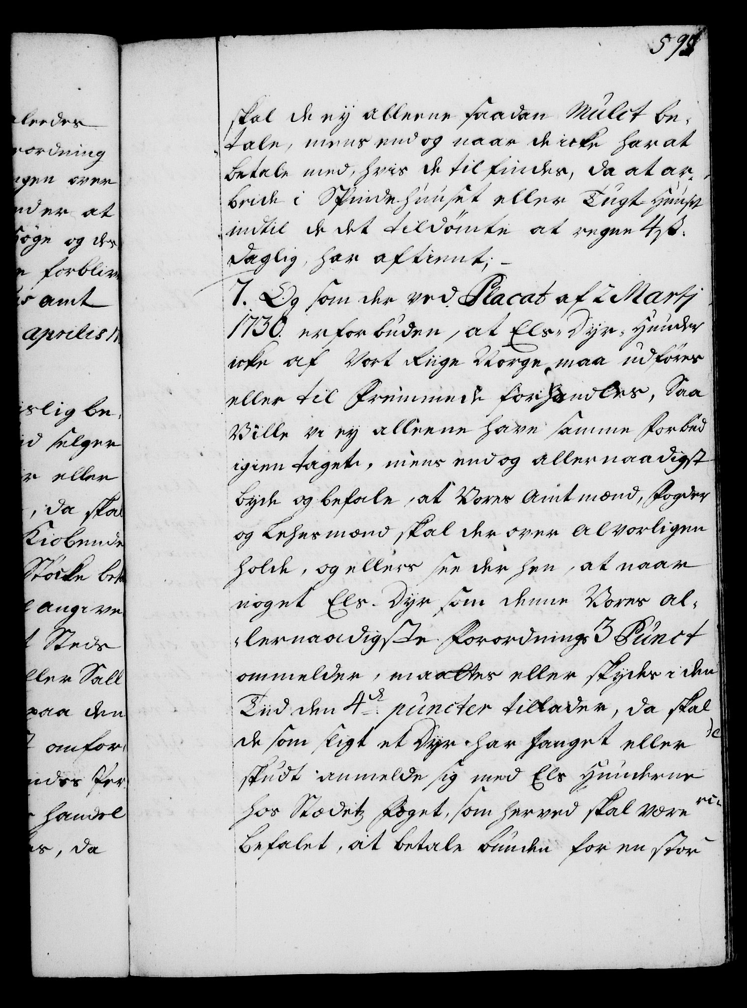 Rentekammeret, Kammerkanselliet, RA/EA-3111/G/Gg/Gga/L0003: Norsk ekspedisjonsprotokoll med register (merket RK 53.3), 1727-1734, p. 595
