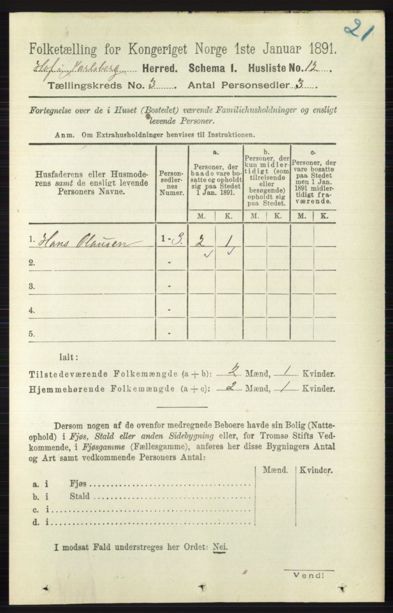 RA, 1891 census for 0714 Hof, 1891, p. 856