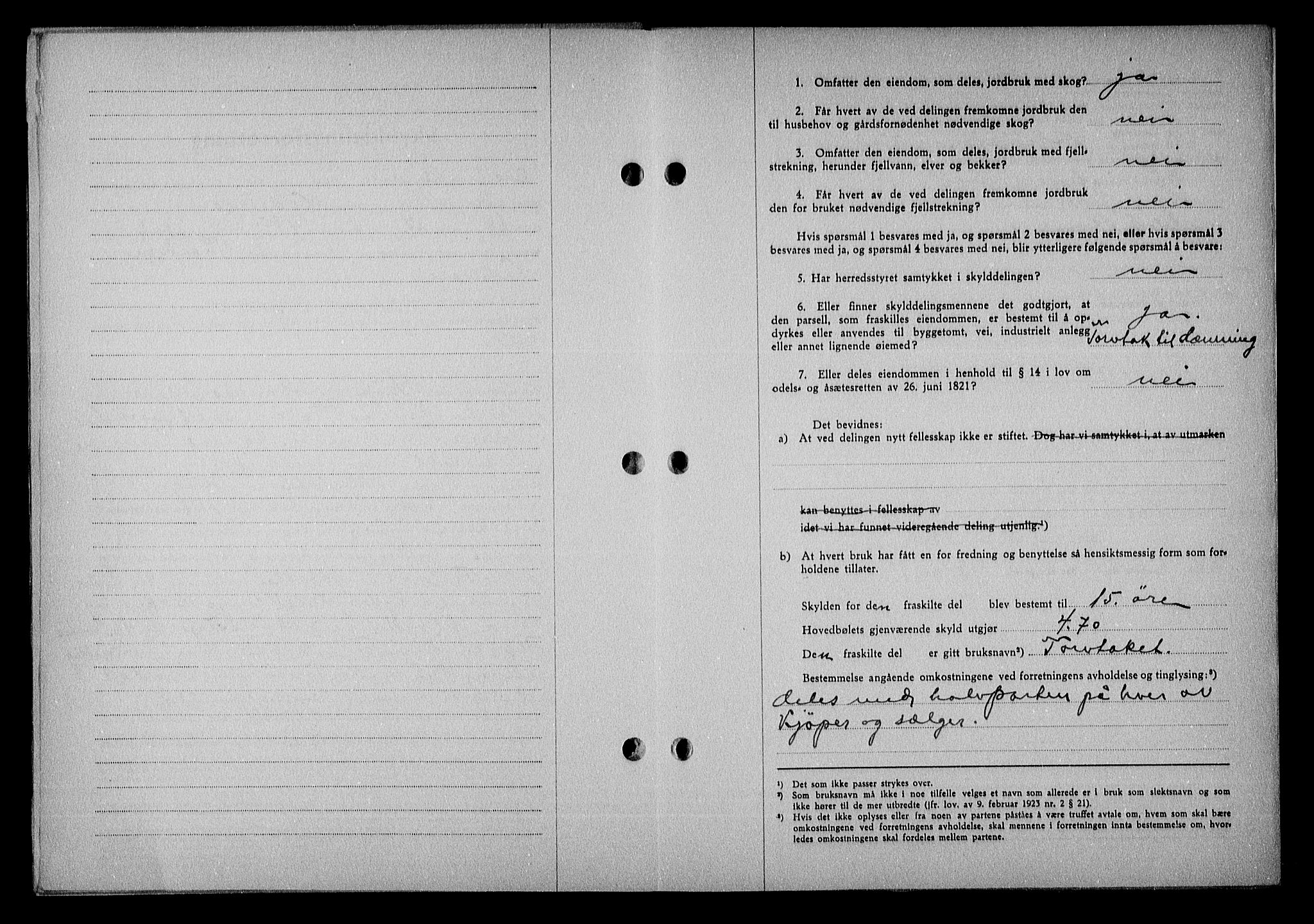 Nedenes sorenskriveri, AV/SAK-1221-0006/G/Gb/Gba/L0051: Mortgage book no. A-V, 1943-1944, Diary no: : 647/1944