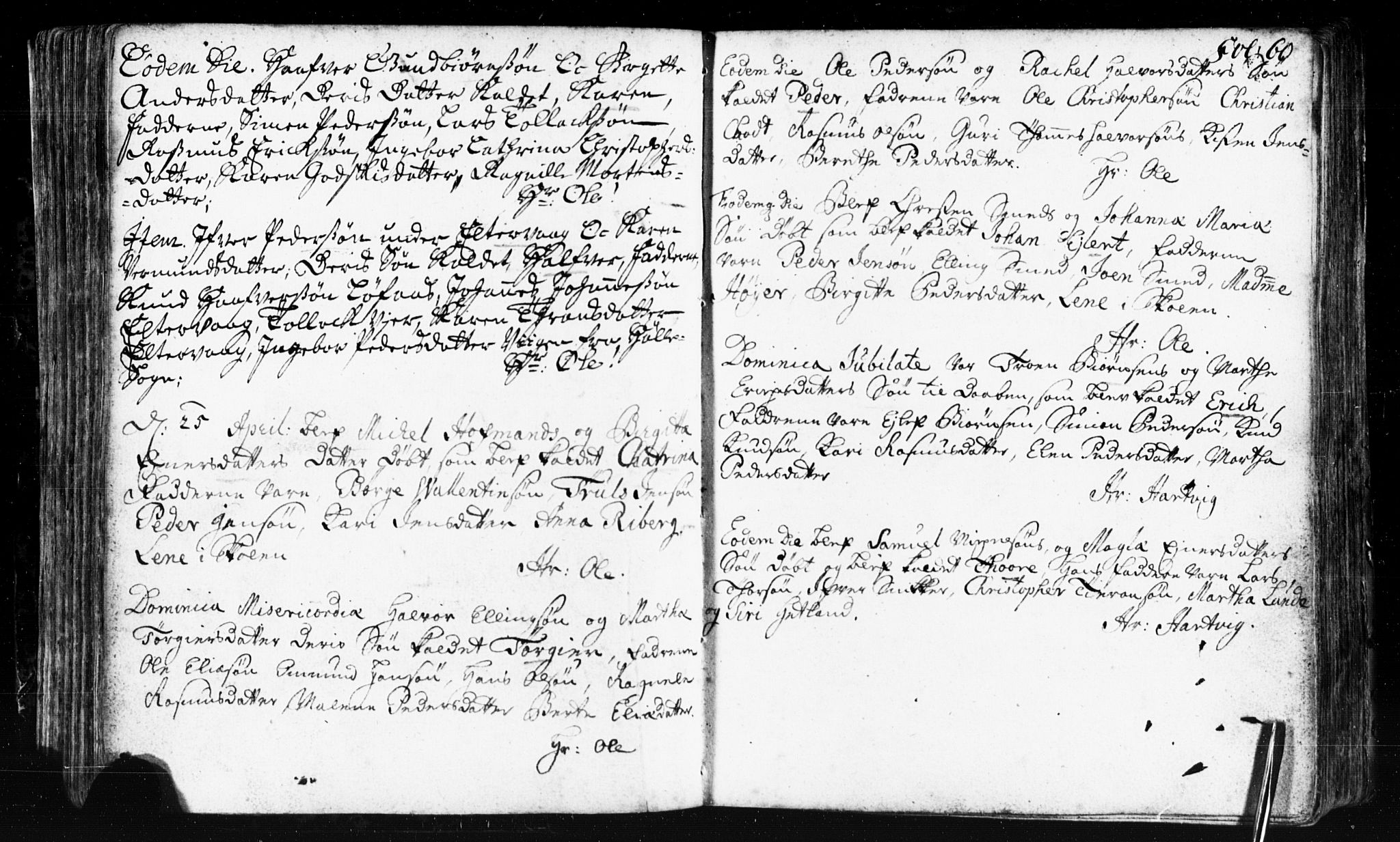 Domkirken sokneprestkontor, SAST/A-101812/001/30/30BB/L0002: Parish register (copy) no. B 2, 1714-1733, p. 60