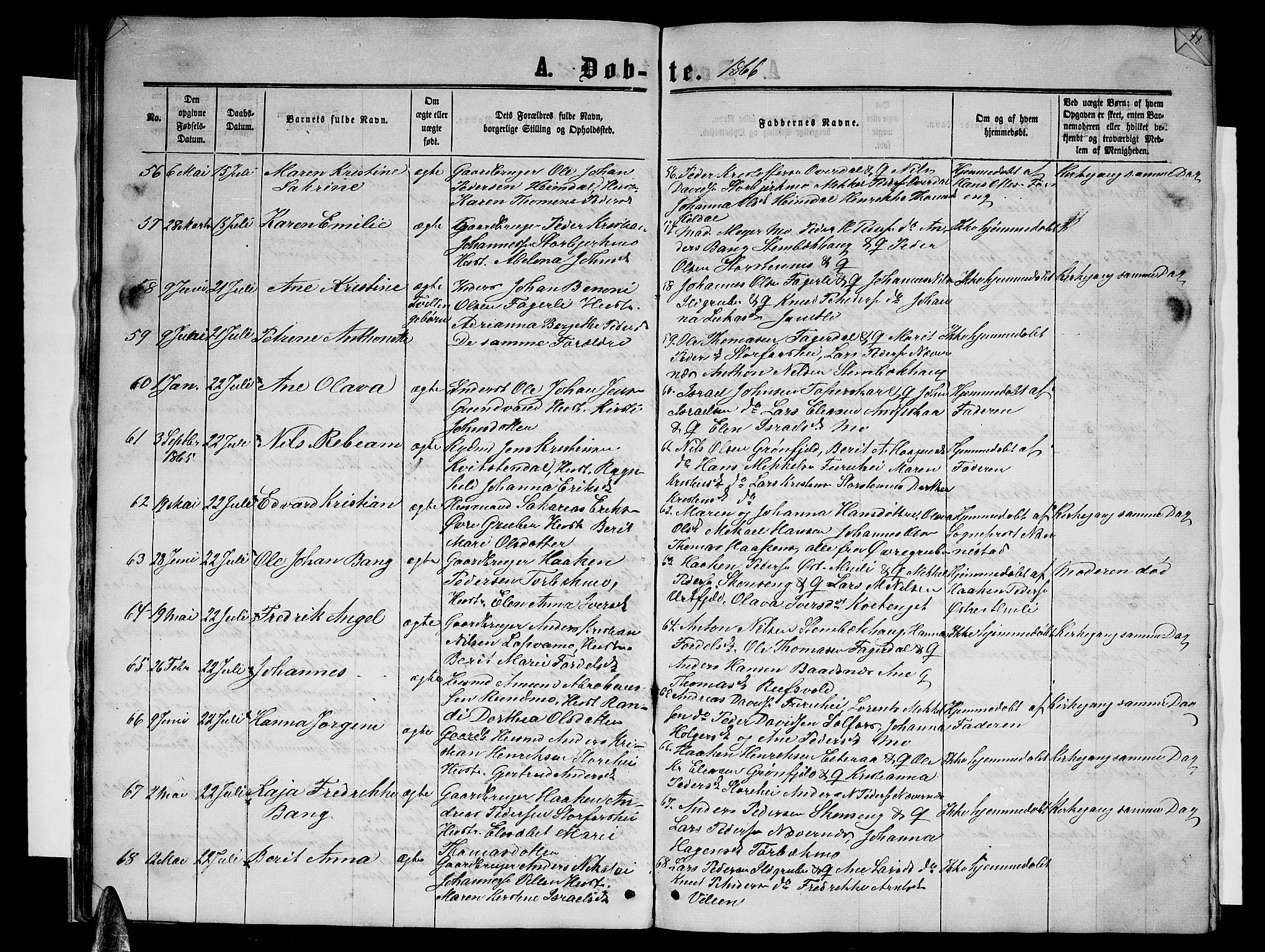 Ministerialprotokoller, klokkerbøker og fødselsregistre - Nordland, SAT/A-1459/827/L0415: Parish register (copy) no. 827C04, 1864-1886, p. 27