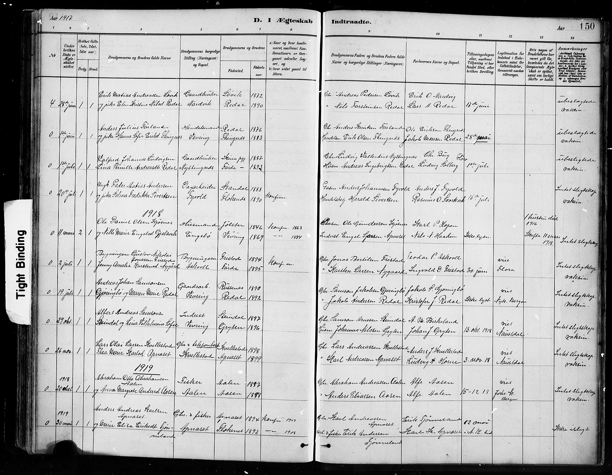 Førde sokneprestembete, SAB/A-79901/H/Hab/Habe/L0001: Parish register (copy) no. E 1, 1881-1920, p. 150