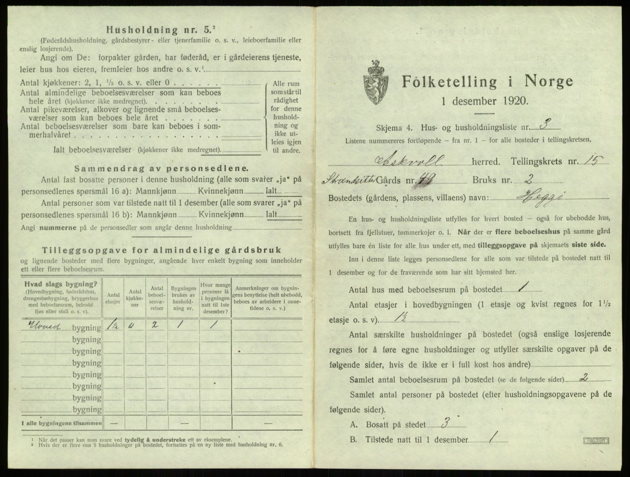 SAB, 1920 census for Askvoll, 1920, p. 765