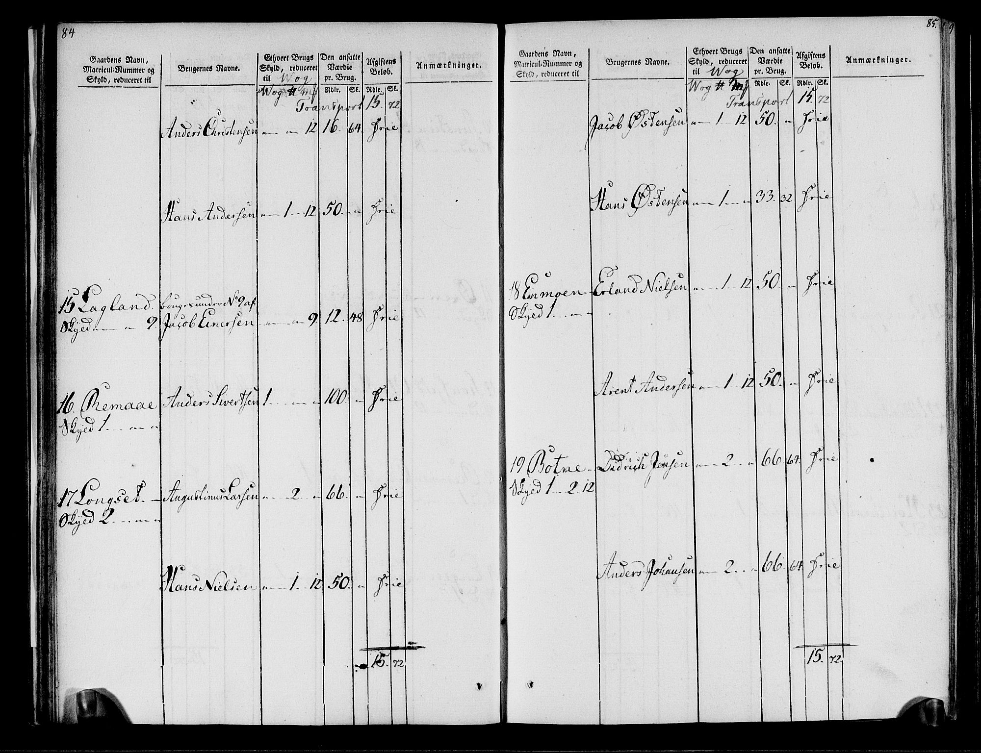 Rentekammeret inntil 1814, Realistisk ordnet avdeling, AV/RA-EA-4070/N/Ne/Nea/L0158: Helgeland fogderi. Oppebørselsregister, 1803-1804, p. 46