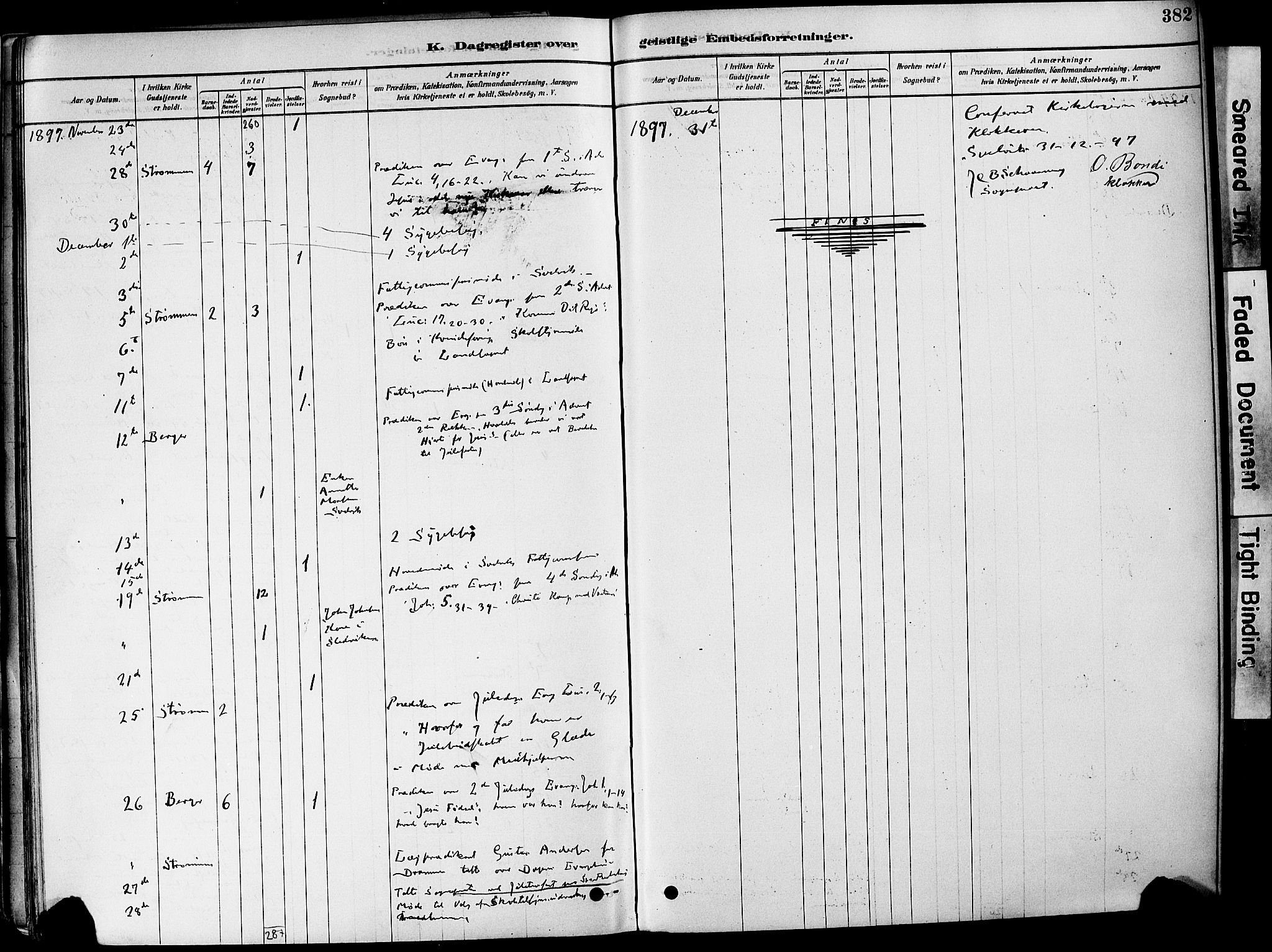 Strømm kirkebøker, AV/SAKO-A-322/F/Fa/L0004: Parish register (official) no. I 4, 1878-1899, p. 382