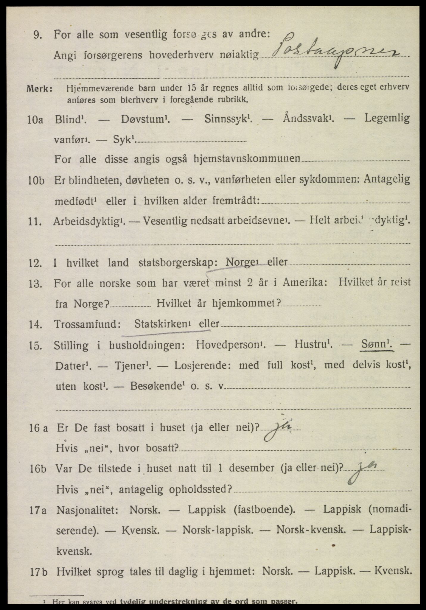 SAT, 1920 census for Ogndal, 1920, p. 1792