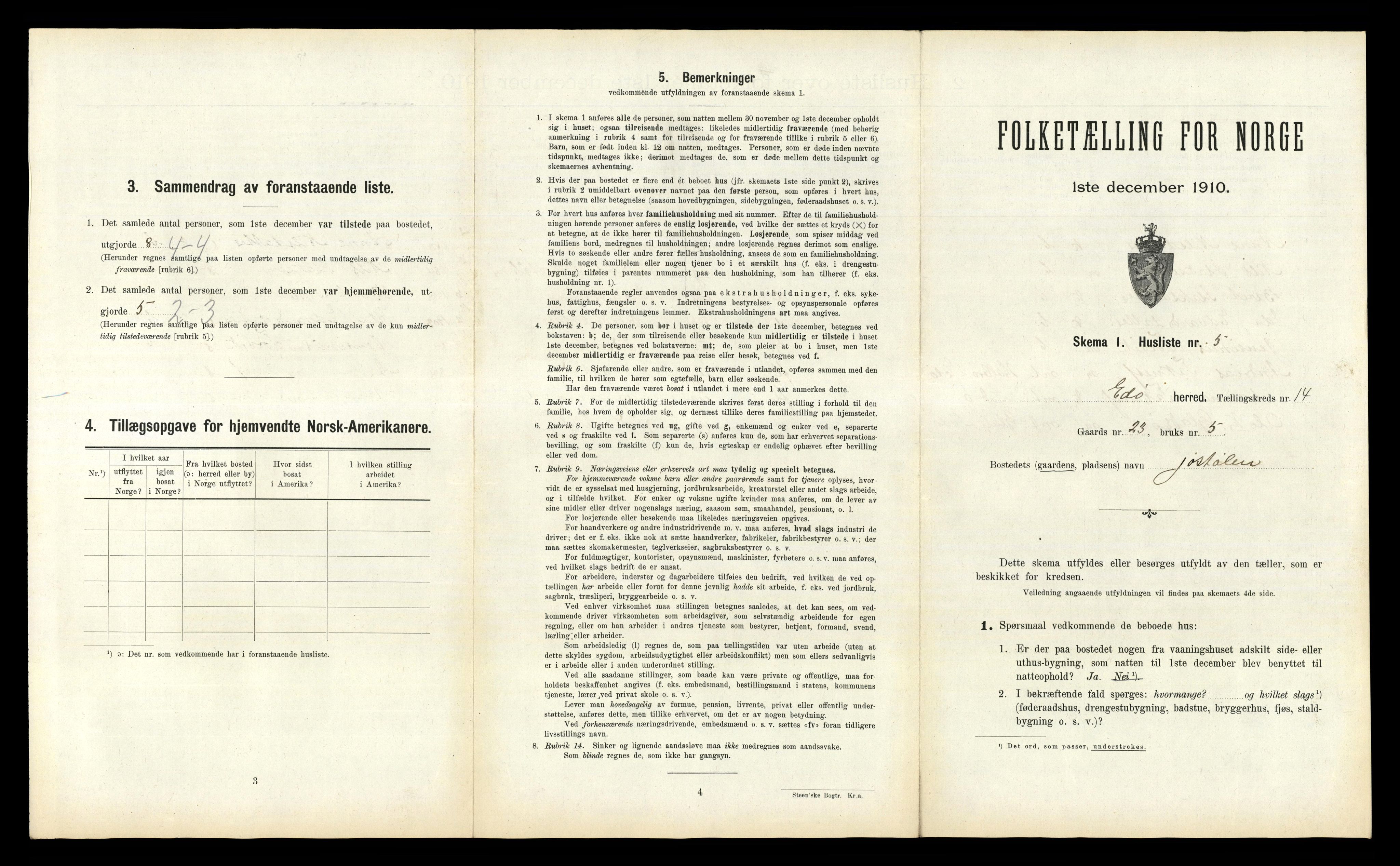 RA, 1910 census for Edøy, 1910, p. 1176