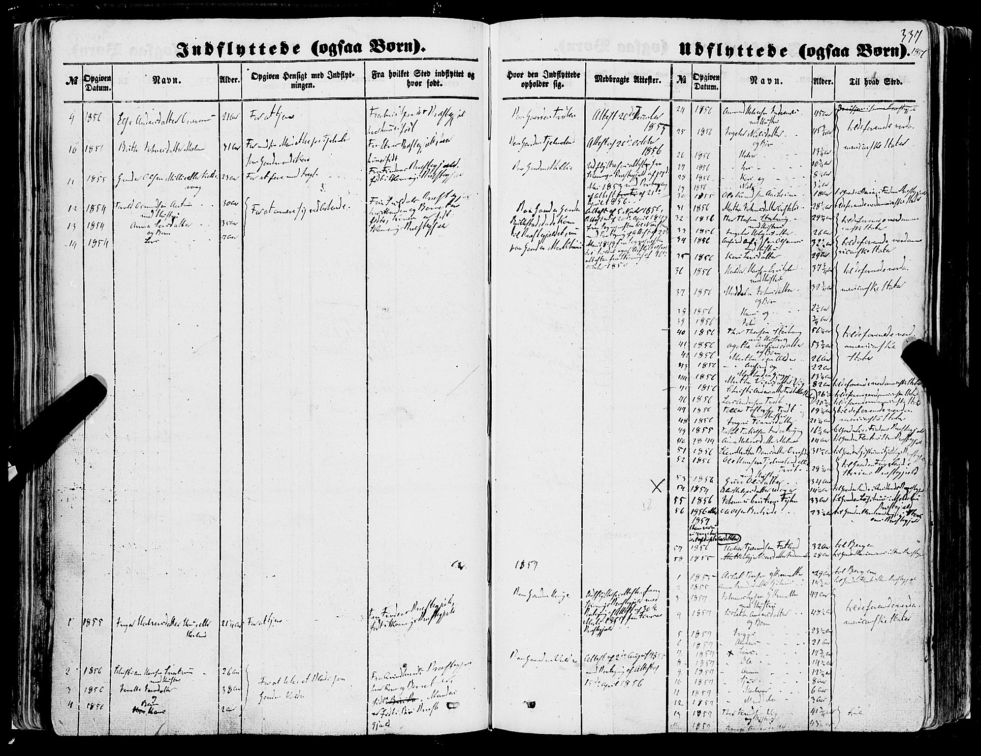 Skånevik sokneprestembete, SAB/A-77801/H/Haa: Parish register (official) no. A 5II, 1848-1869, p. 337