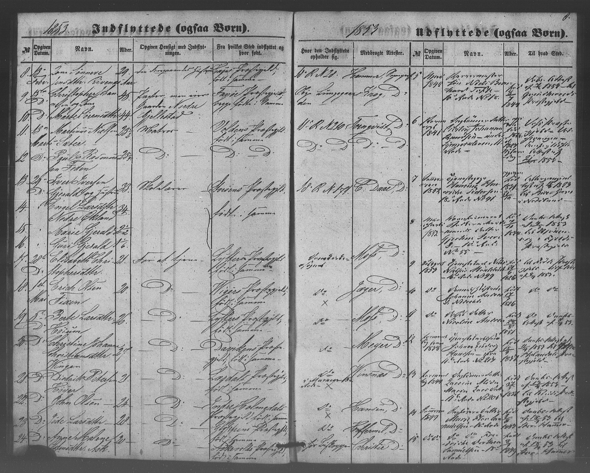 Domkirken sokneprestembete, AV/SAB-A-74801/H/Haa/L0047: Parish register (official) no. F 2, 1852-1868, p. 8