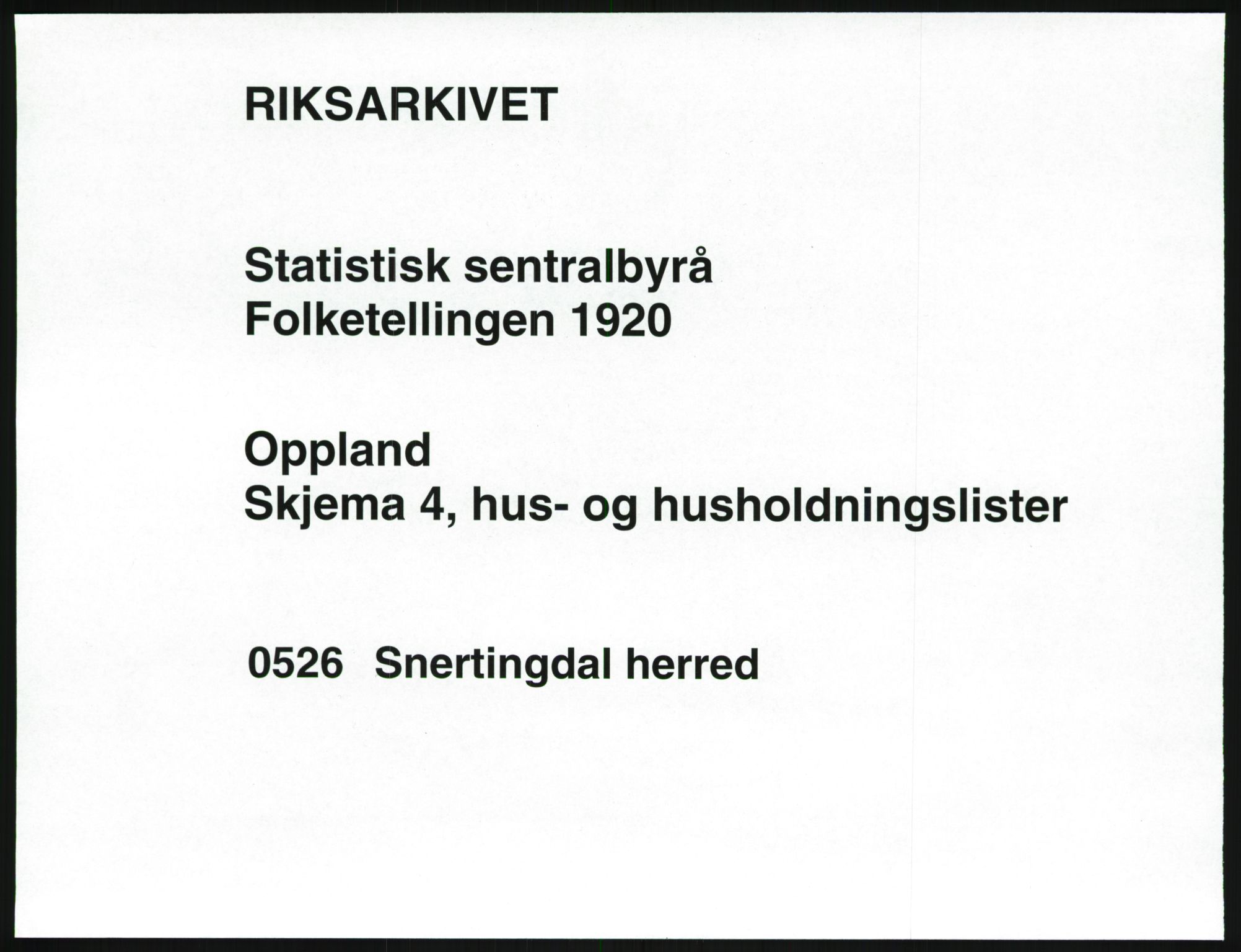 SAH, 1920 census for Snertingdal, 1920, p. 25