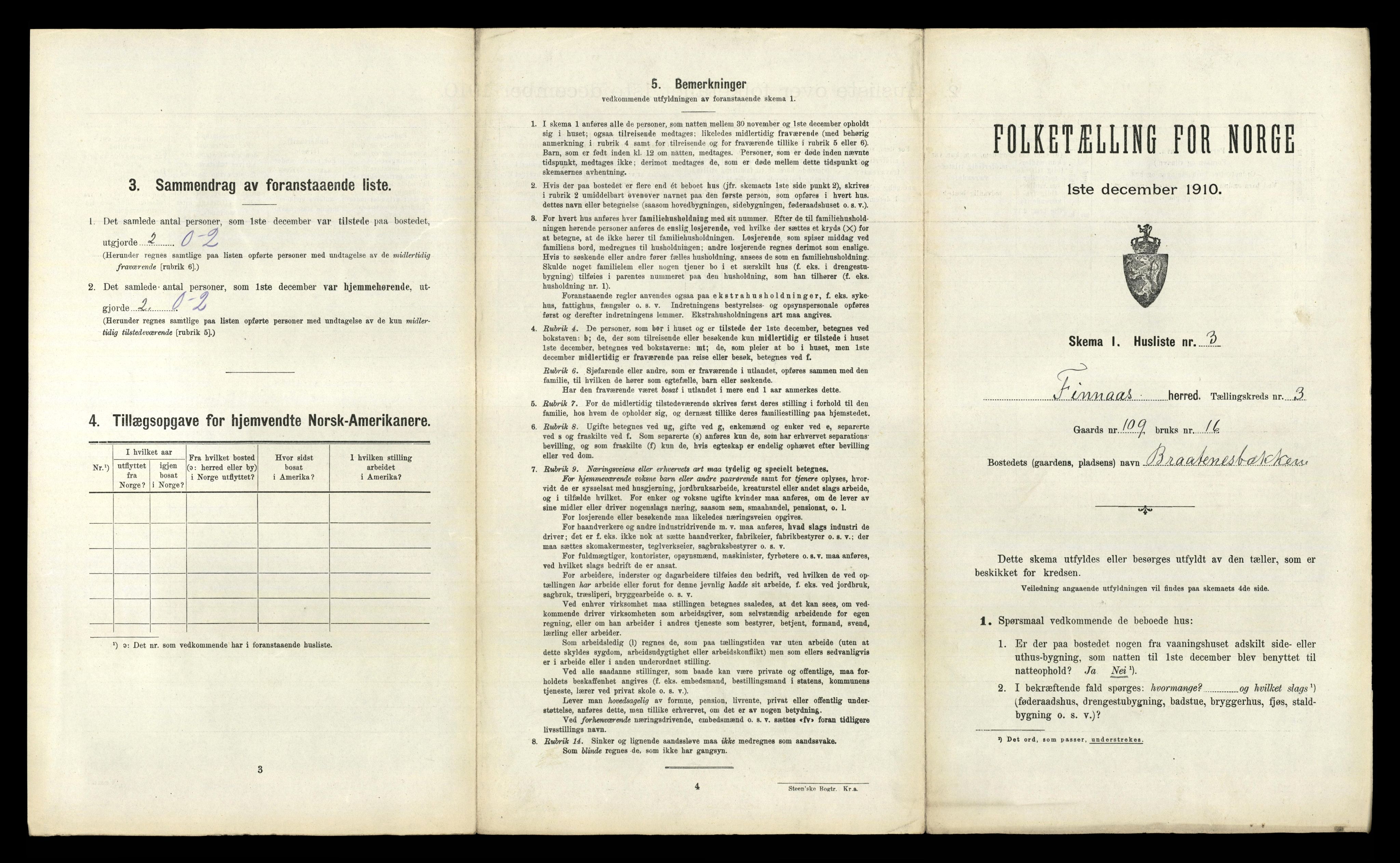 RA, 1910 census for Finnås, 1910, p. 212