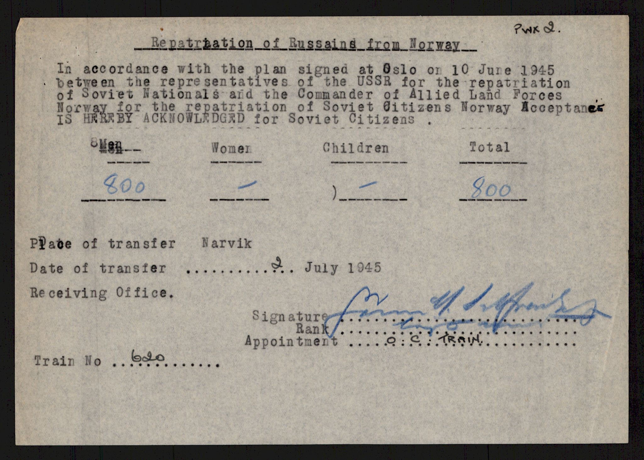 Flyktnings- og fangedirektoratet, Repatrieringskontoret, RA/S-1681/D/Db/L0016: Displaced Persons (DPs) og sivile tyskere, 1945-1948, p. 779