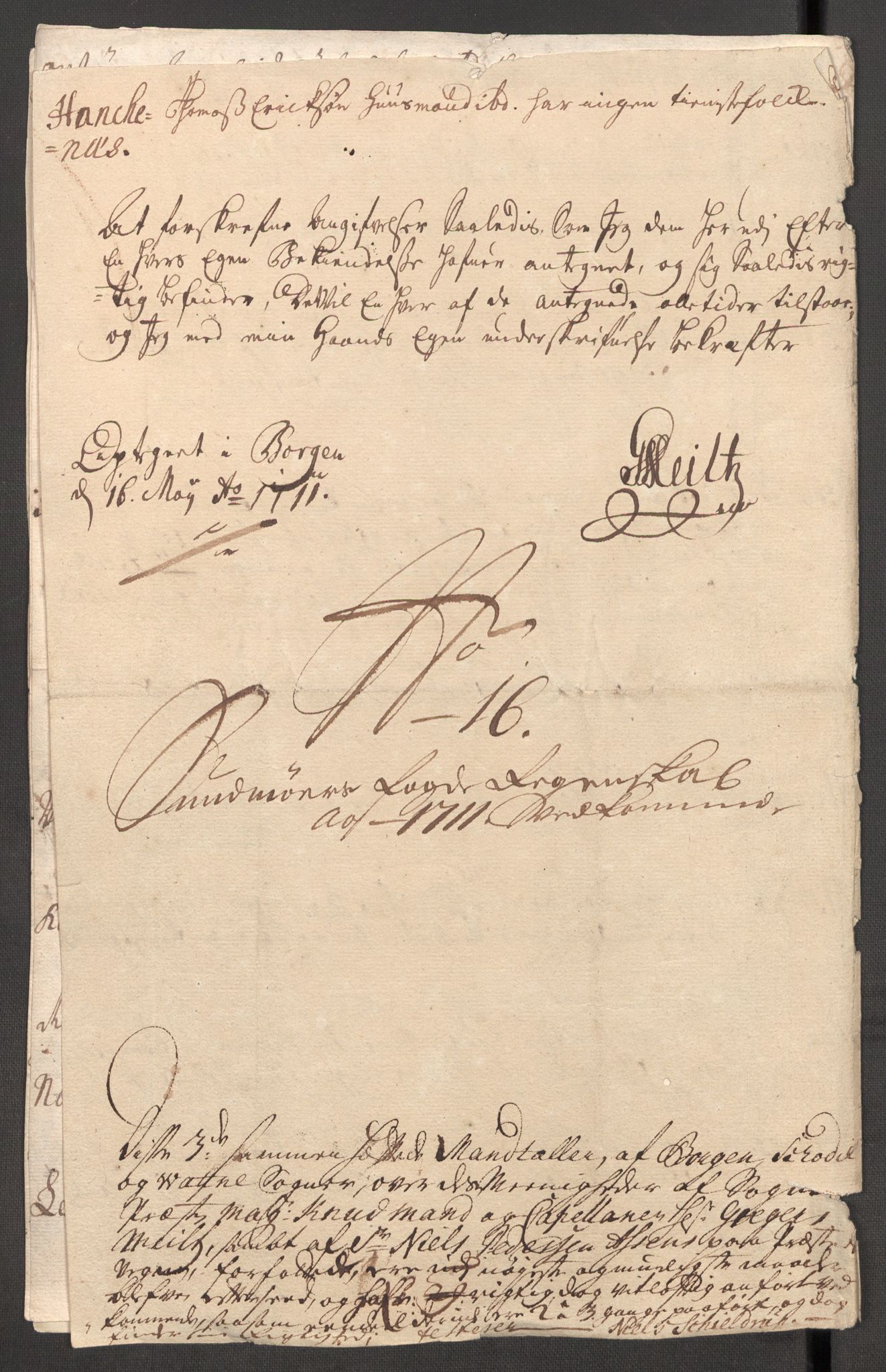 Rentekammeret inntil 1814, Reviderte regnskaper, Fogderegnskap, AV/RA-EA-4092/R54/L3564: Fogderegnskap Sunnmøre, 1711, p. 235