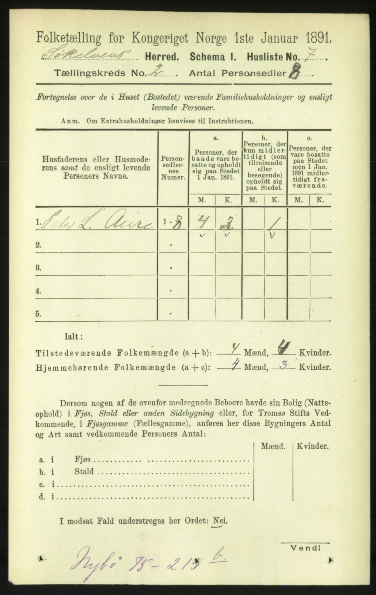 RA, 1891 census for 1528 Sykkylven, 1891, p. 742
