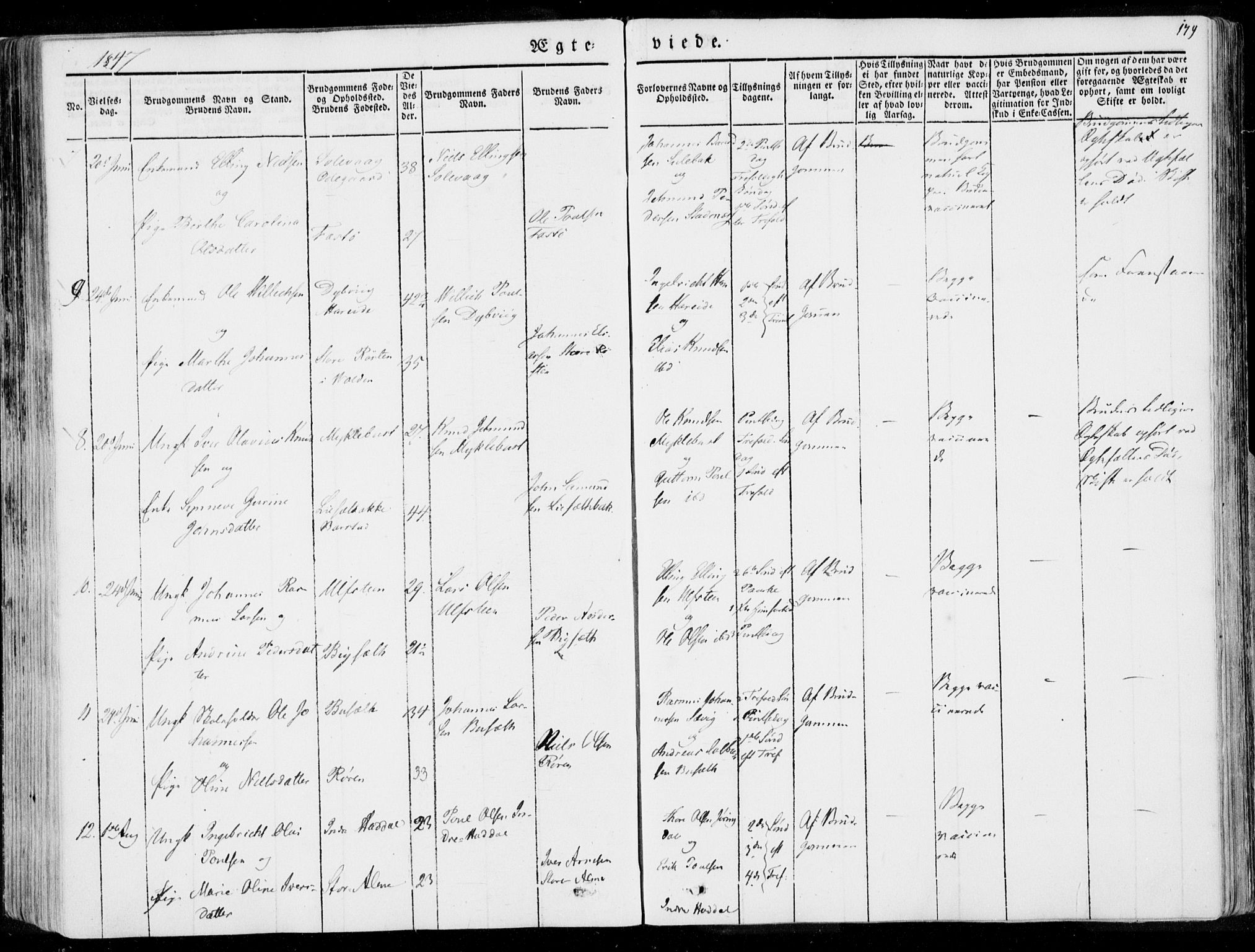 Ministerialprotokoller, klokkerbøker og fødselsregistre - Møre og Romsdal, AV/SAT-A-1454/509/L0104: Parish register (official) no. 509A02, 1833-1847, p. 179