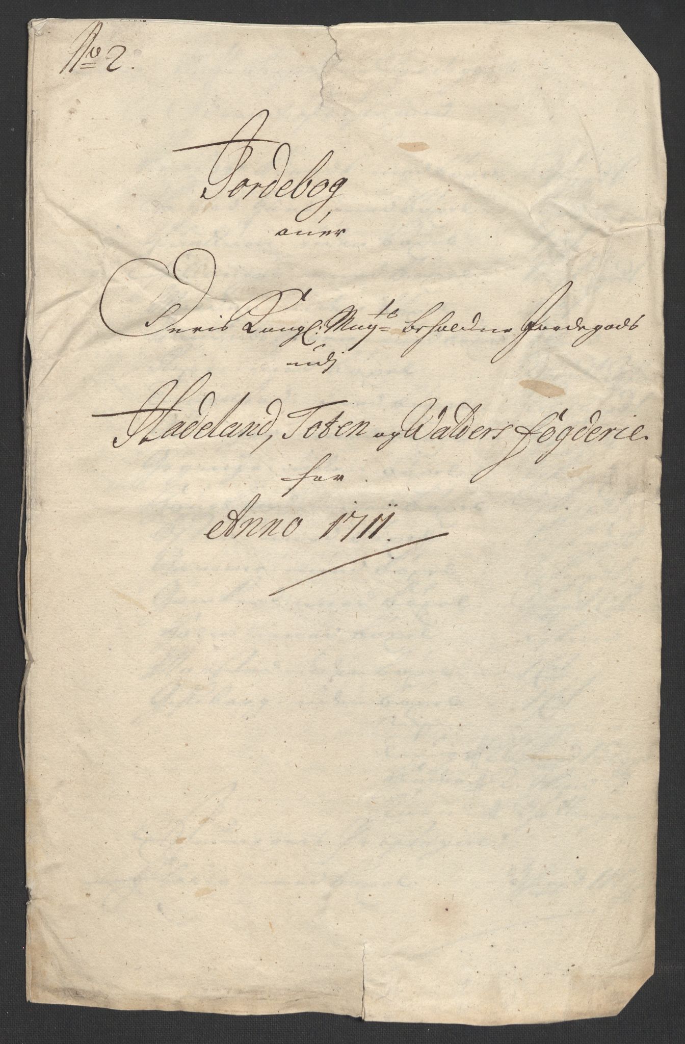 Rentekammeret inntil 1814, Reviderte regnskaper, Fogderegnskap, AV/RA-EA-4092/R18/L1308: Fogderegnskap Hadeland, Toten og Valdres, 1711, p. 15