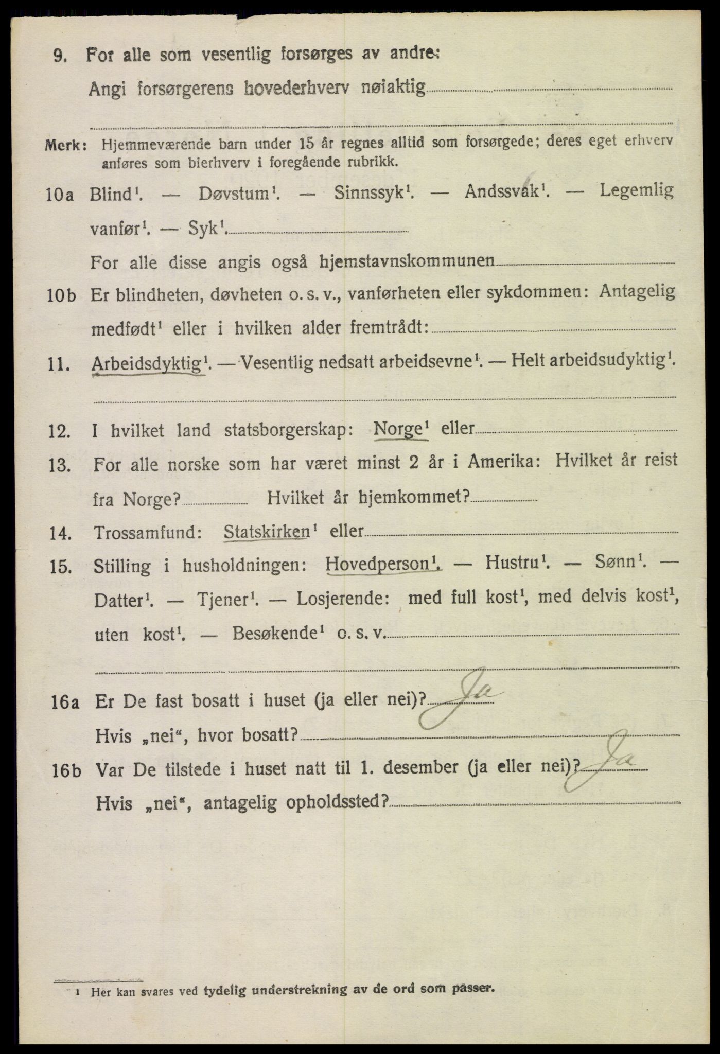 SAH, 1920 census for Jevnaker, 1920, p. 7076